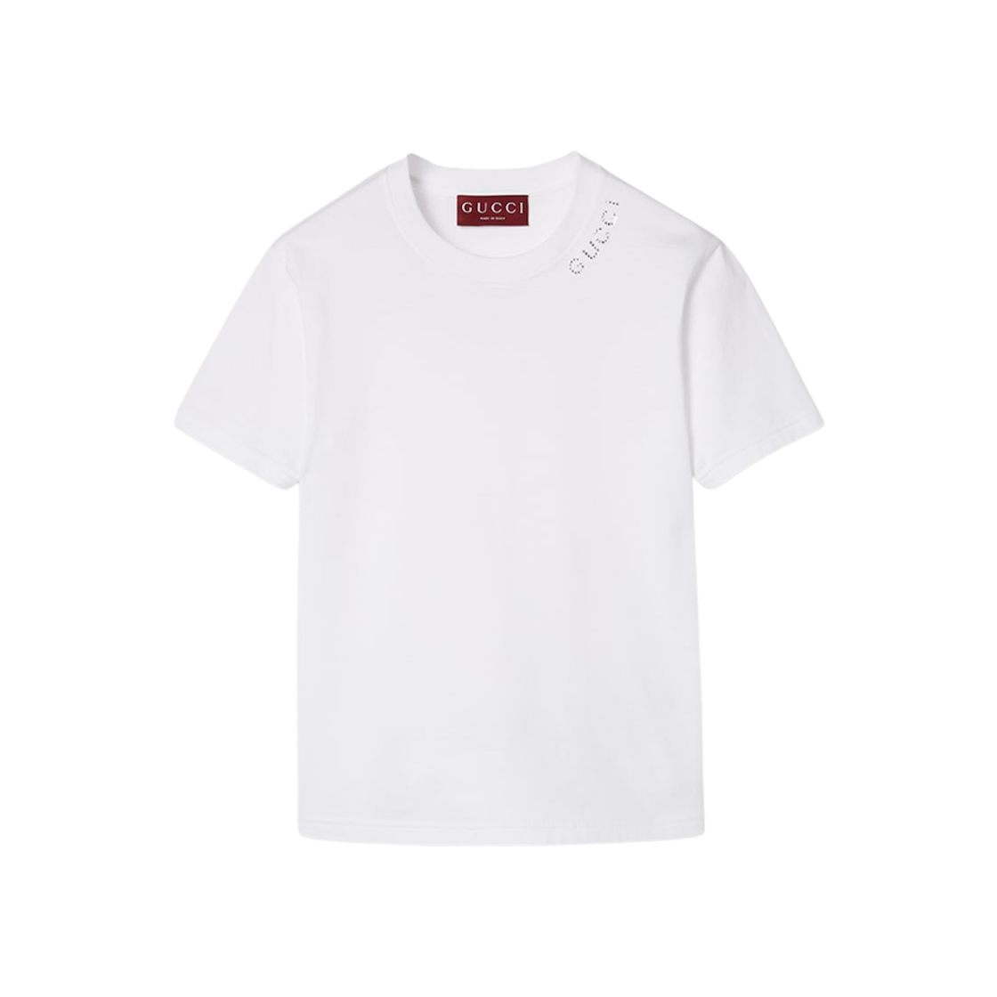 (W) Gucci Light Cotton Jersey T-Shirt White 상세 이미지 1