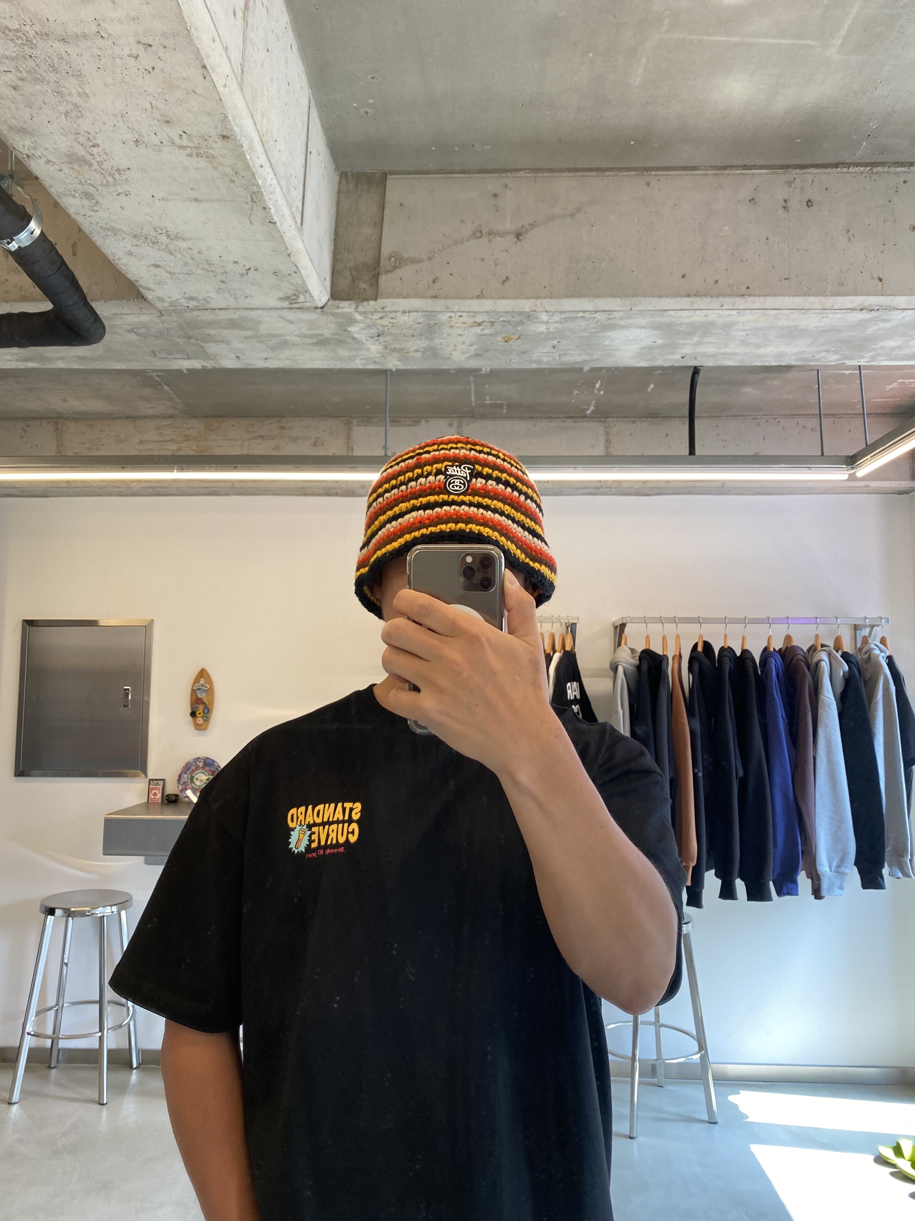 Stussy x Patta Striped Knit Bucket Hat Multi 착용 스타일