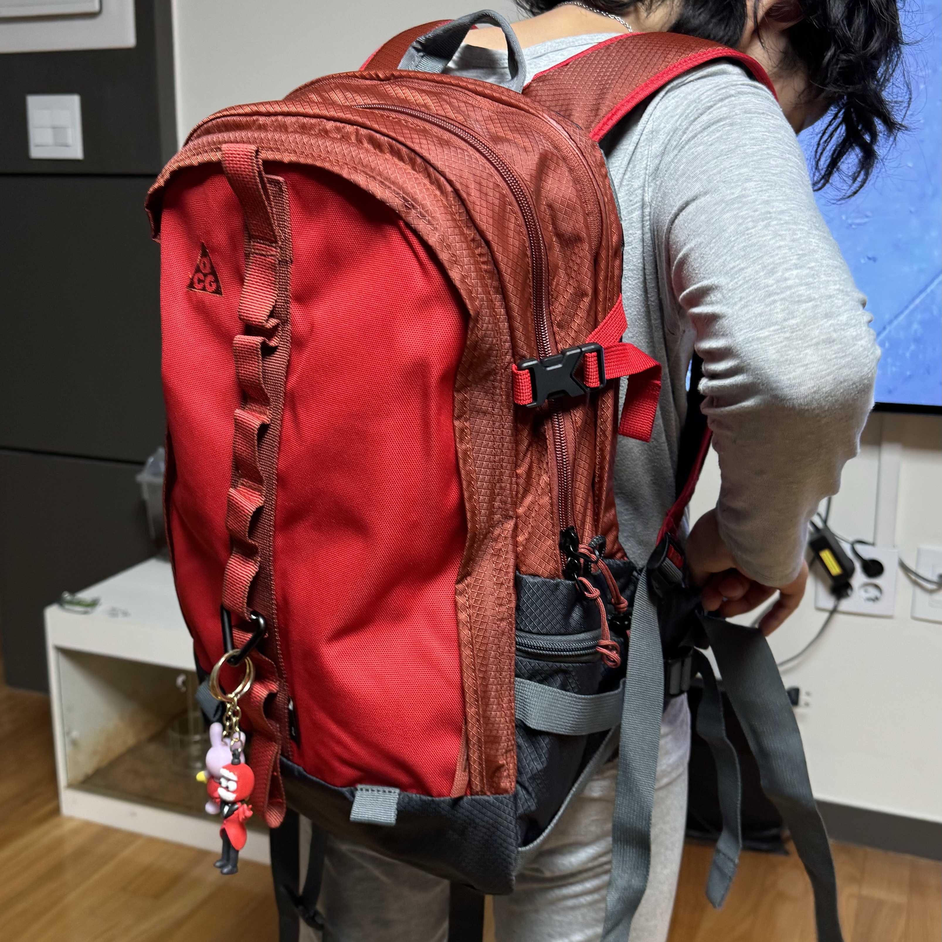 Nike ACG Karst Backpack Red Stone 착용 스타일 - 1