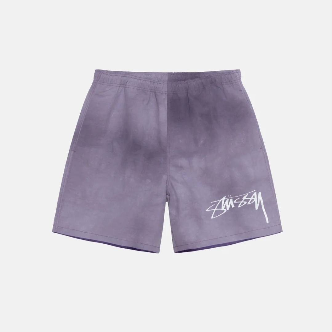 Stussy Wave Dye Nylon Shorts Grape 착용 스타일 - 3