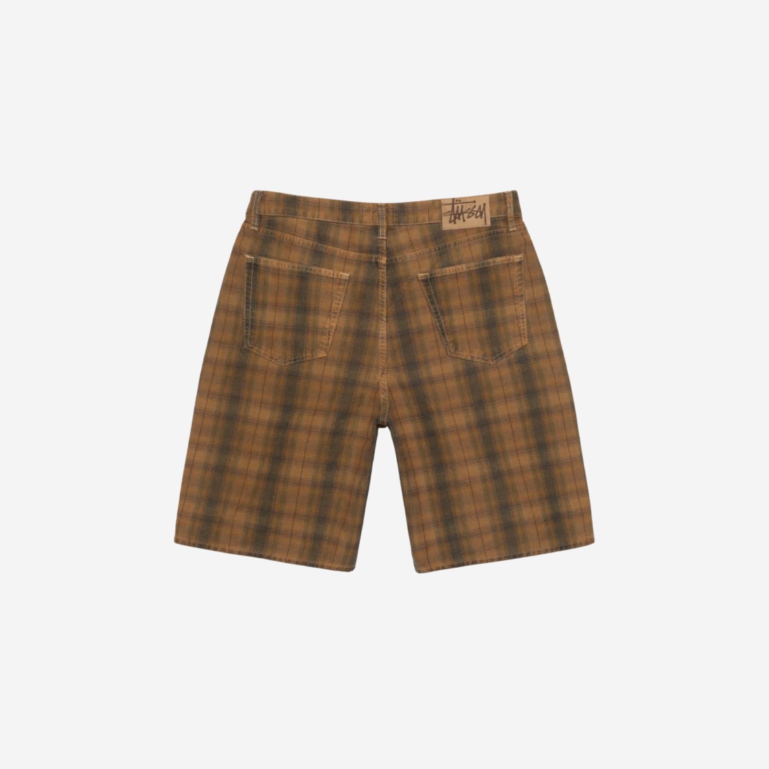 Stussy Canvas Plaid Big OL' Short Brown 상세 이미지 2