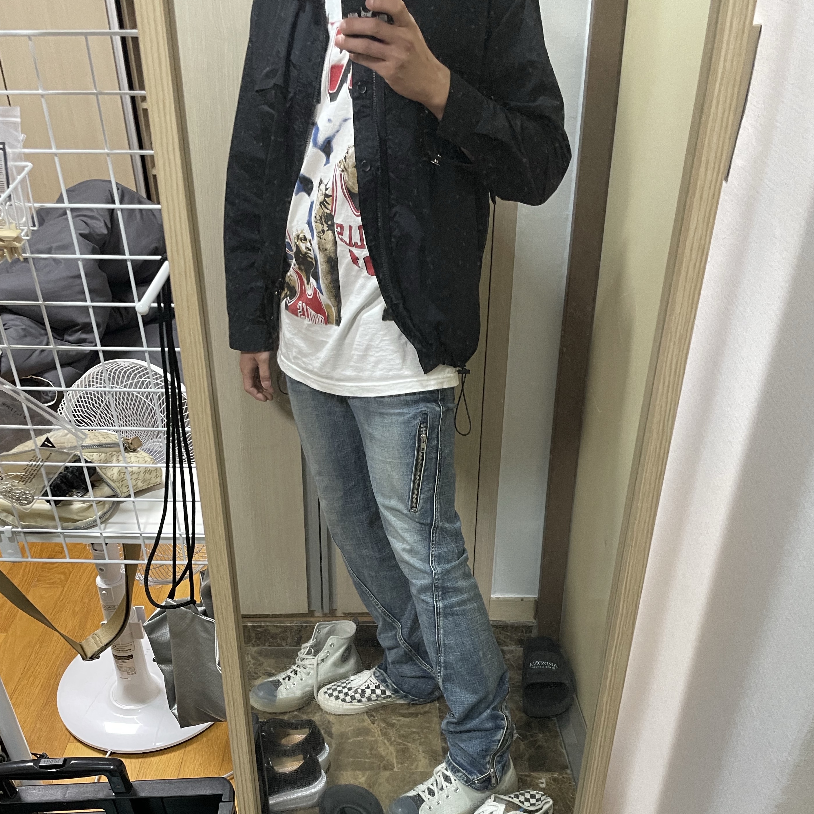 Converse x A-Cold-Wall Chuck 70 Hi Silver Birch 착용 스타일