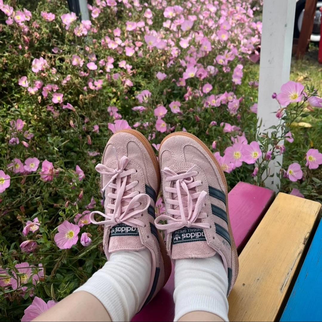 (W) Adidas Spezial Handball Clear Pink 착용 스타일