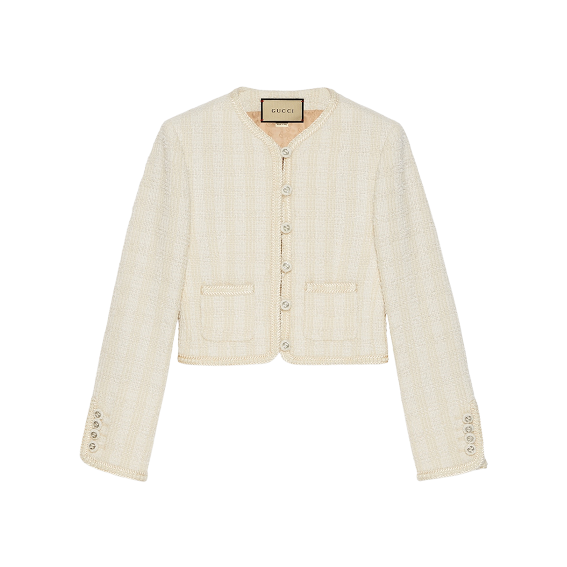 (W) Gucci Tweed Jacket Ivory 상세 이미지 1