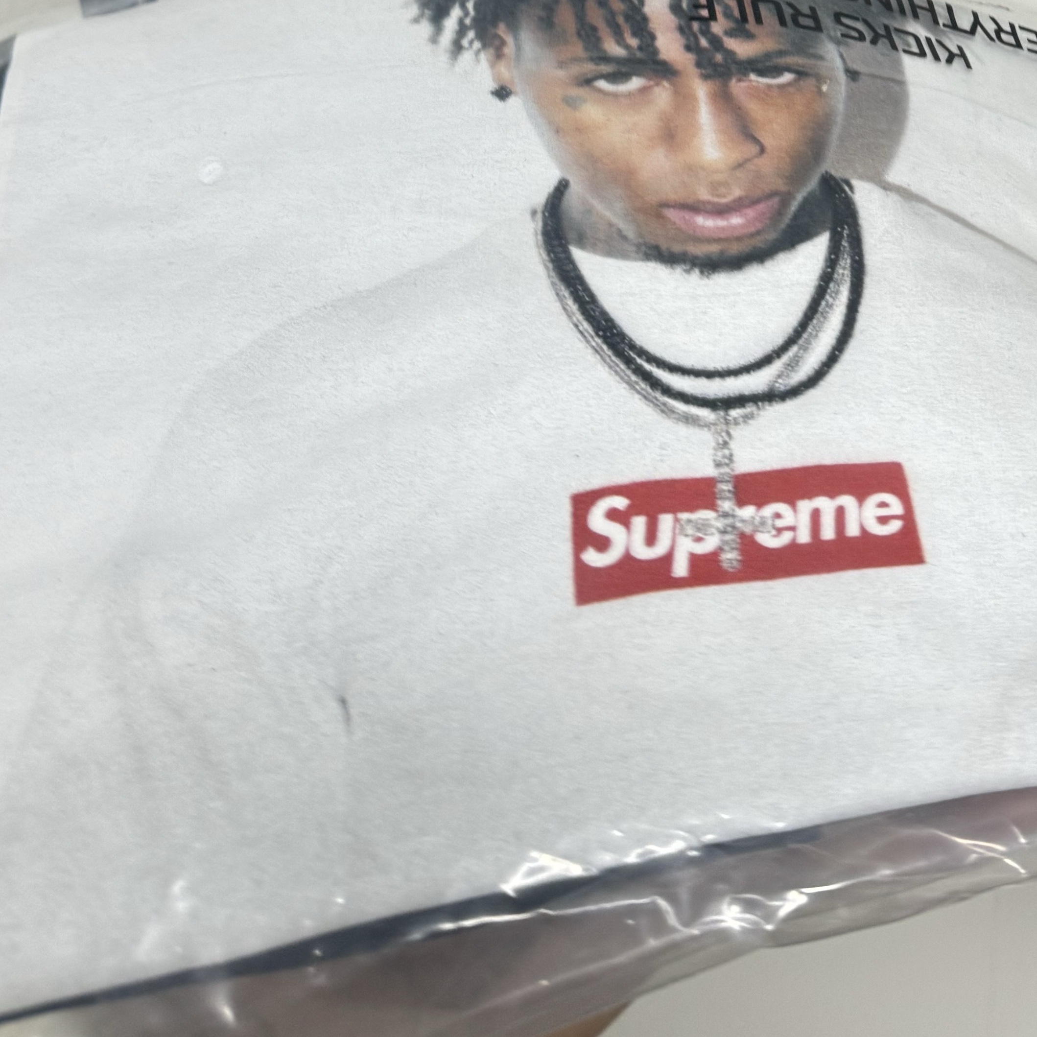 Supreme NBA Youngboy T-Shirt Navy - 23FW 착용 스타일