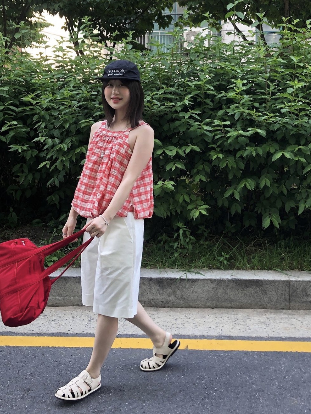 Yunse Women Hatch Ego Camp Cap Black 착용 스타일 - 4