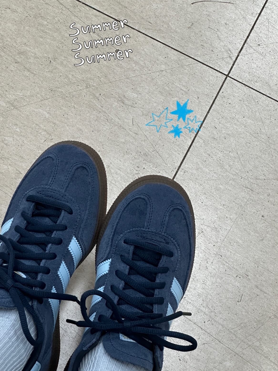 Adidas Spezial Handball Collegiate Navy 착용 스타일 - 1