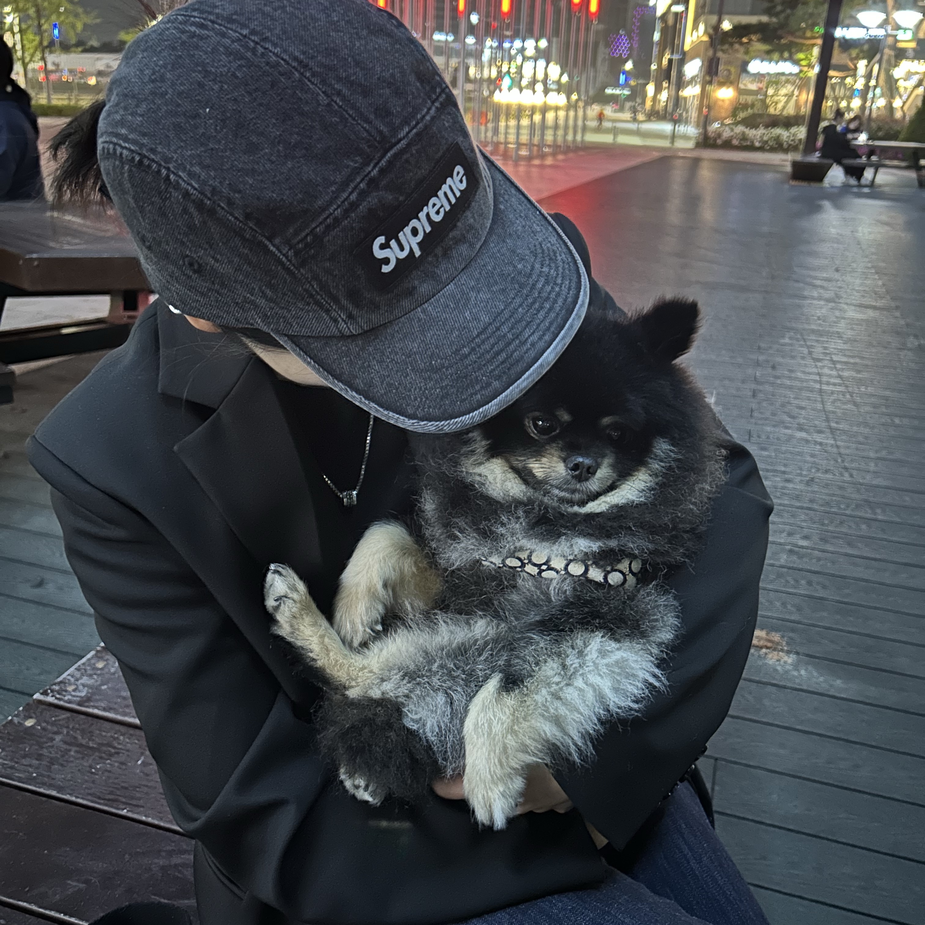 Supreme Denim Camp Cap Black - 24SS 착용 스타일