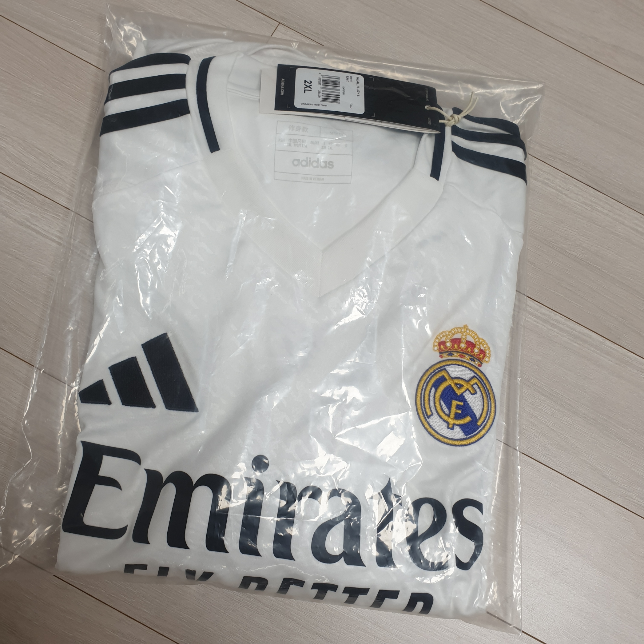 Adidas Real Madrid 2024/25 Home Long Sleeve Jersey White - KR Sizing (Non Marking Ver.) 착용 스타일 - 6