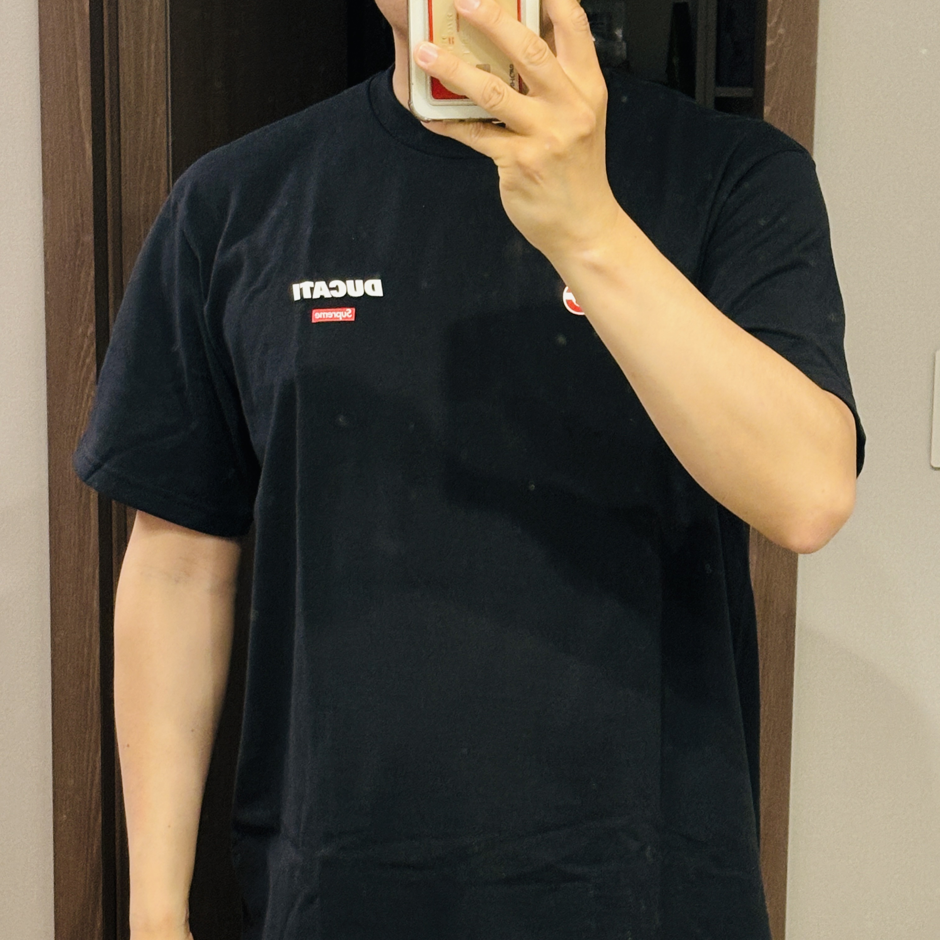 Supreme x Ducati Logos T-Shirt Black - 24SS 착용 스타일