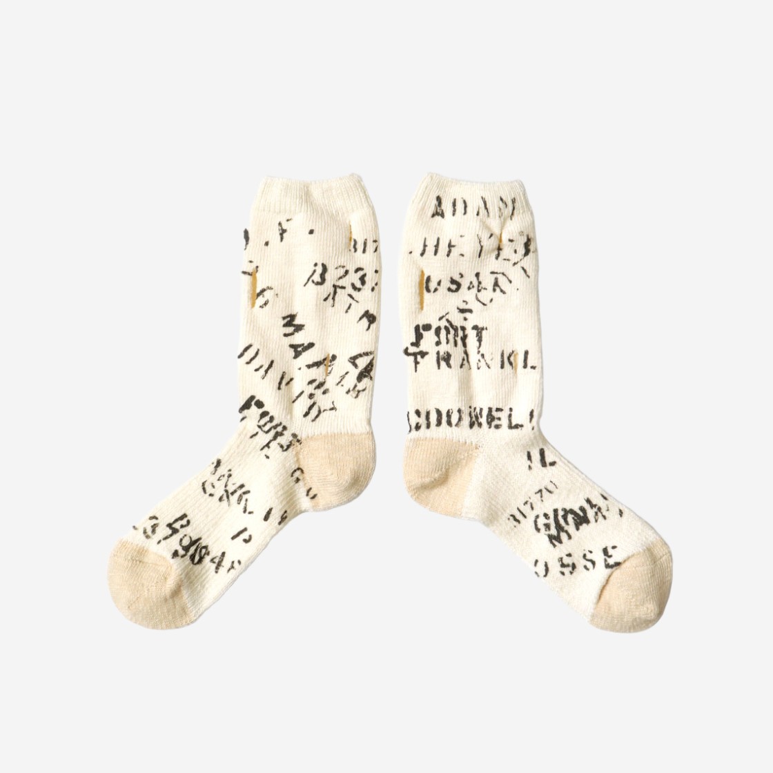 Kapital 96 Army Graffiti Punching Socks White 상세 이미지 1