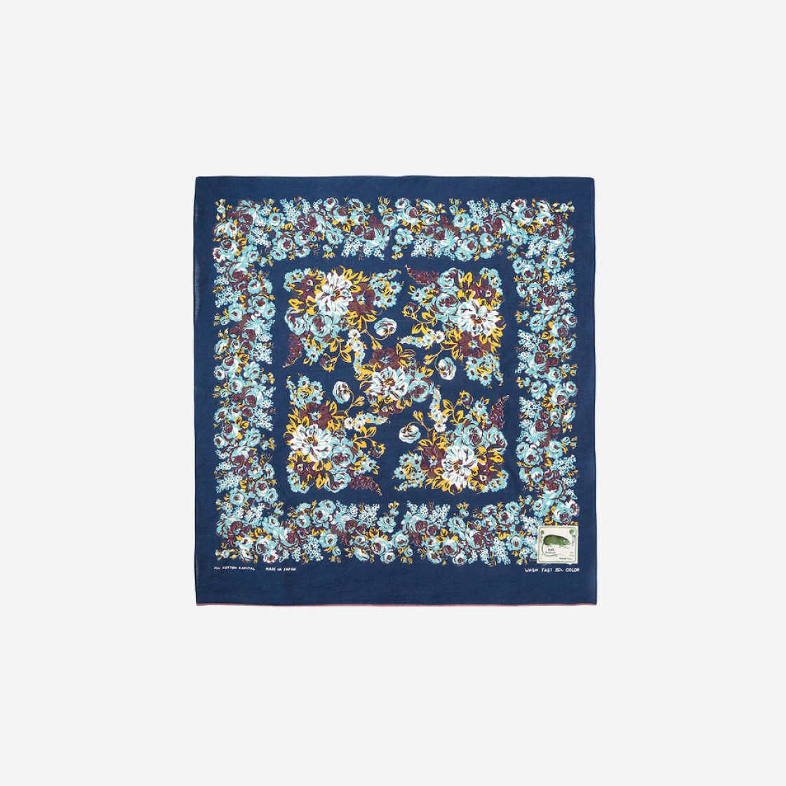 Kapital Fastcolor Selvedge Bandana Nadeshiko Champetre Navy 상세 이미지 1