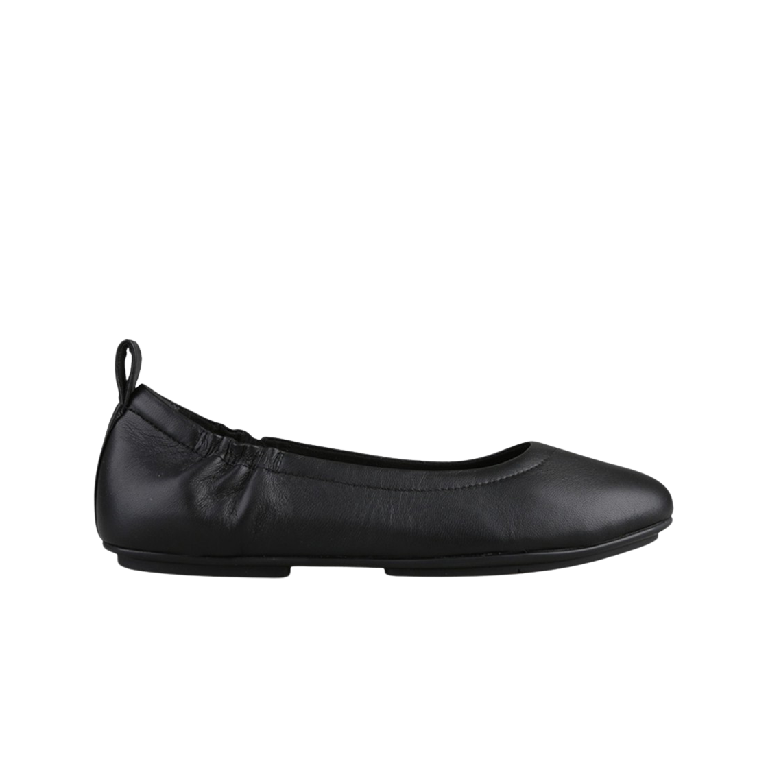 (W) 핏플랍 알레그로 소프트 레더 발레 펌프스 블랙((W) FITFLOP Allegro Soft Leather Ballet Pumps Black)
