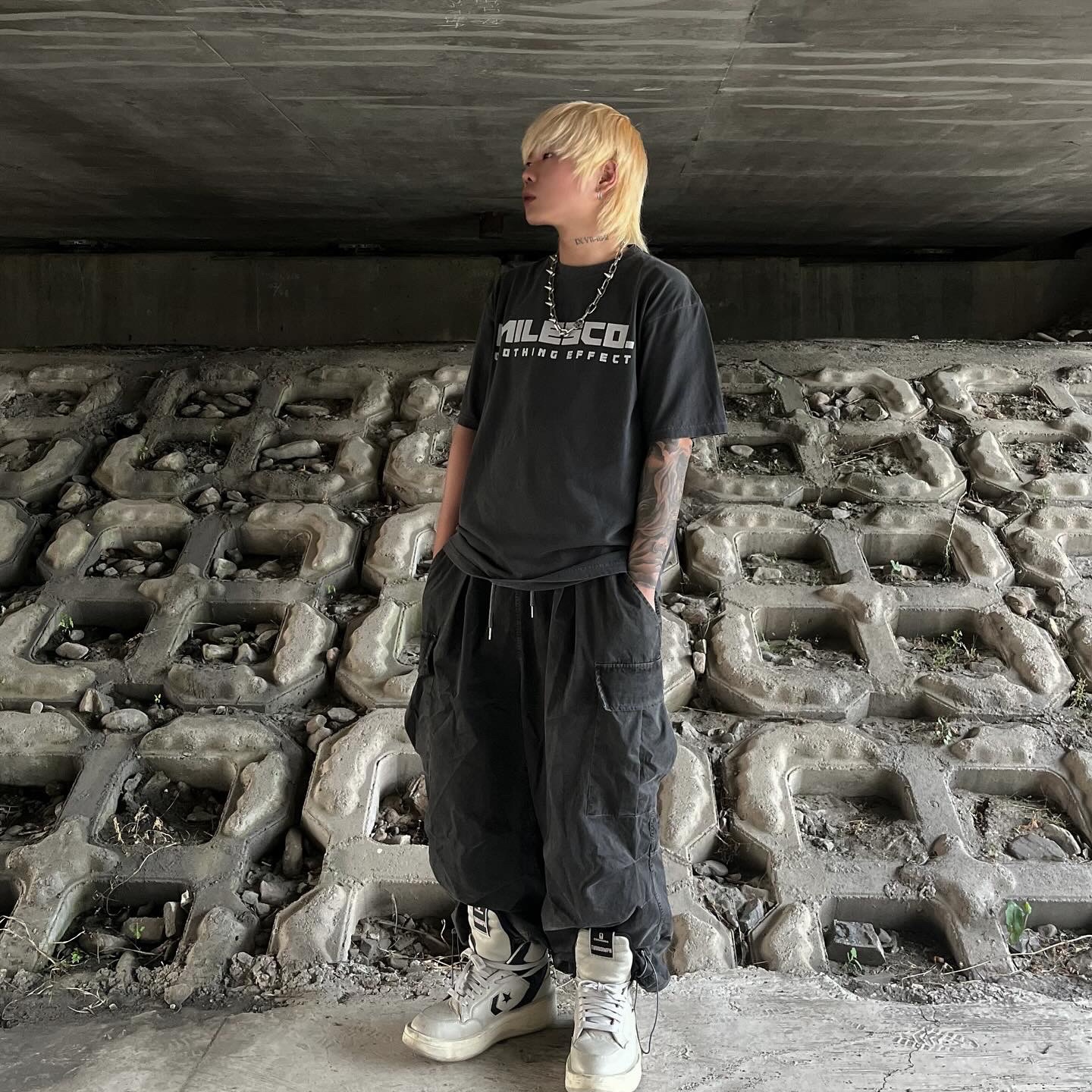 Converse x Drkshdw Turbowpn Pelican 착용 스타일 - 3