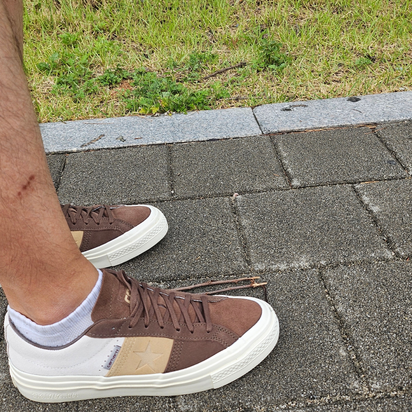 Converse Cons x Carhartt WIP One Star Academy Pro Ox Dark Earth Starfish 착용 스타일 - 6