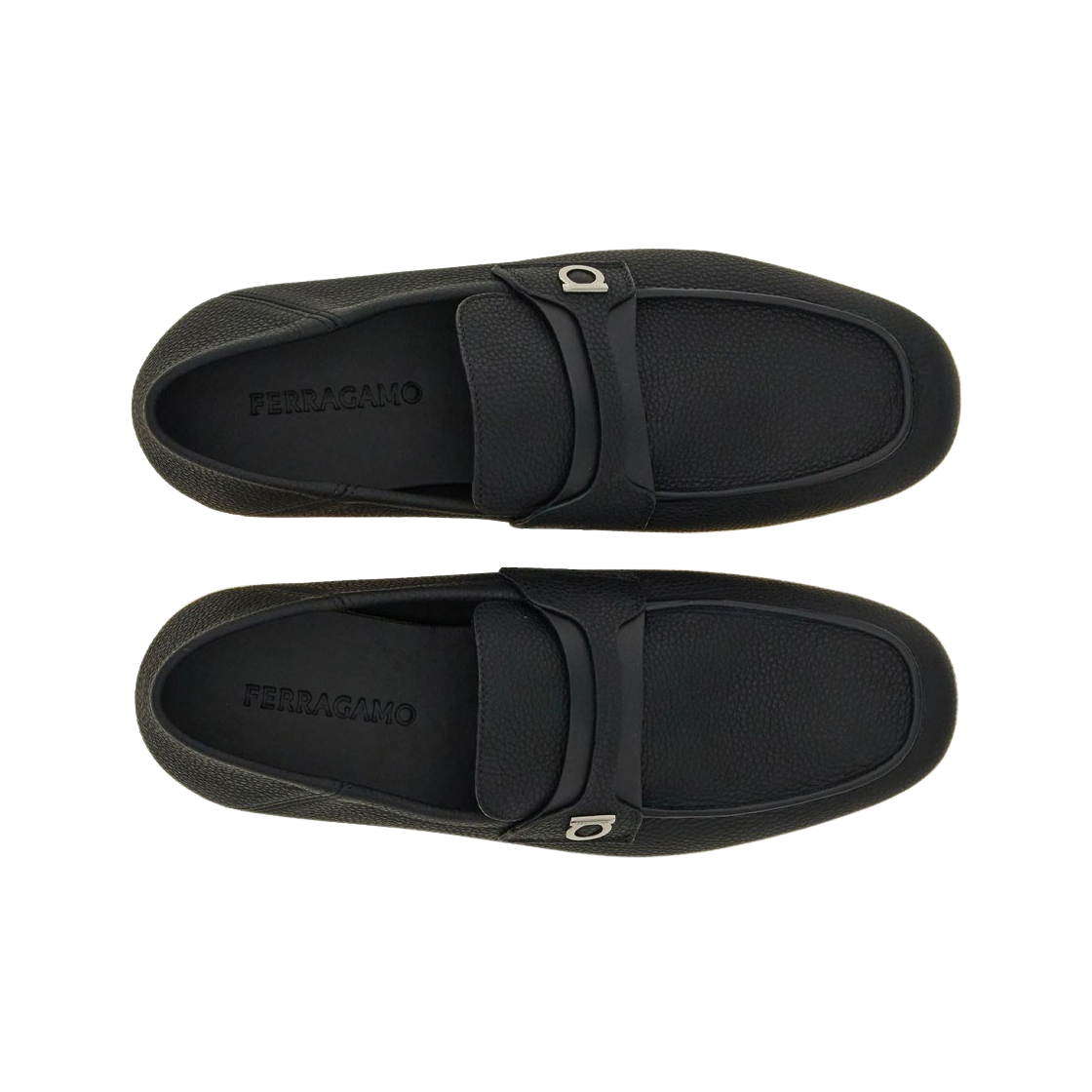 Ferragamo Deconstructed Loafer with Gancini Ornament Black - M 상세 이미지 2