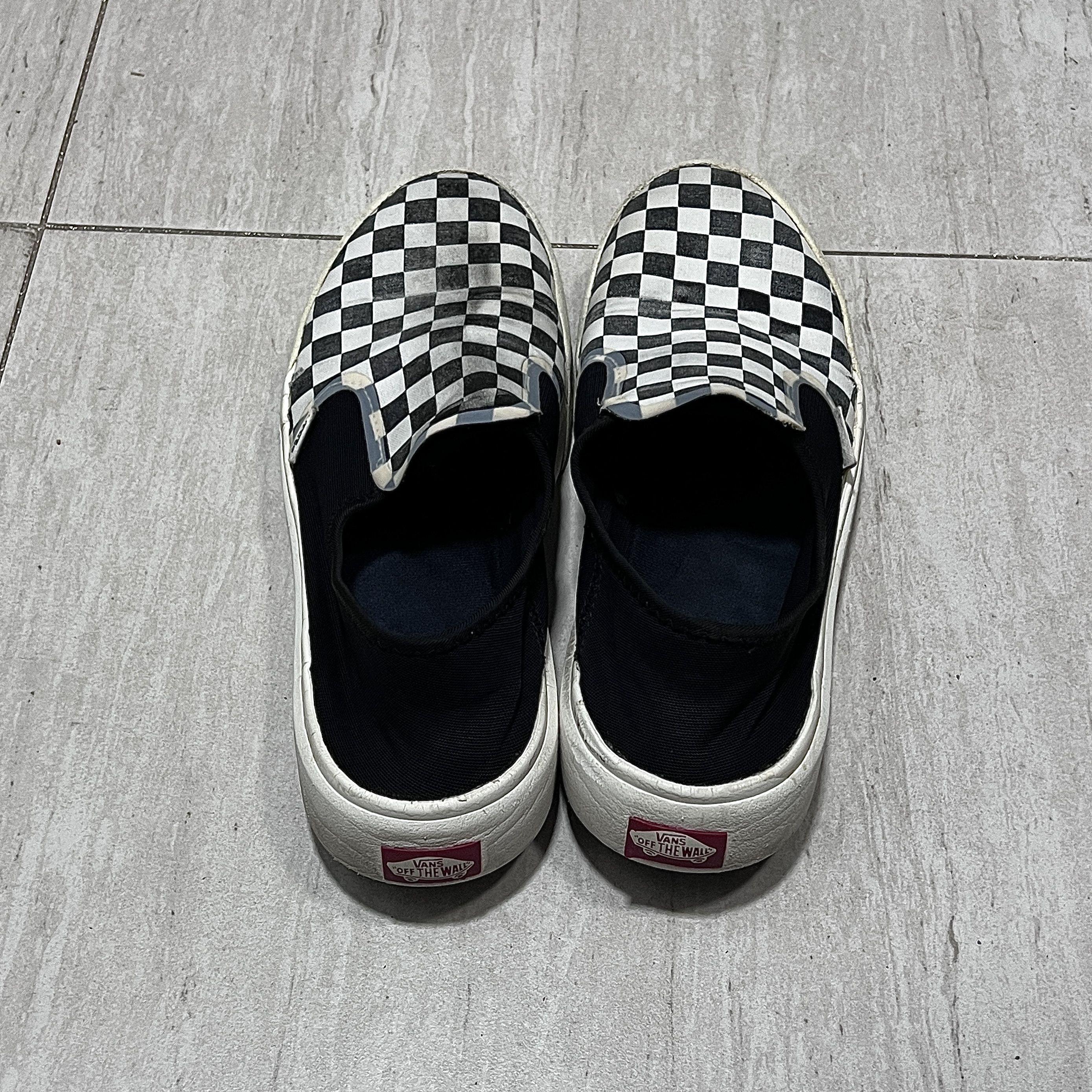 Vans Checkerboard Comfycush One Black 착용 스타일