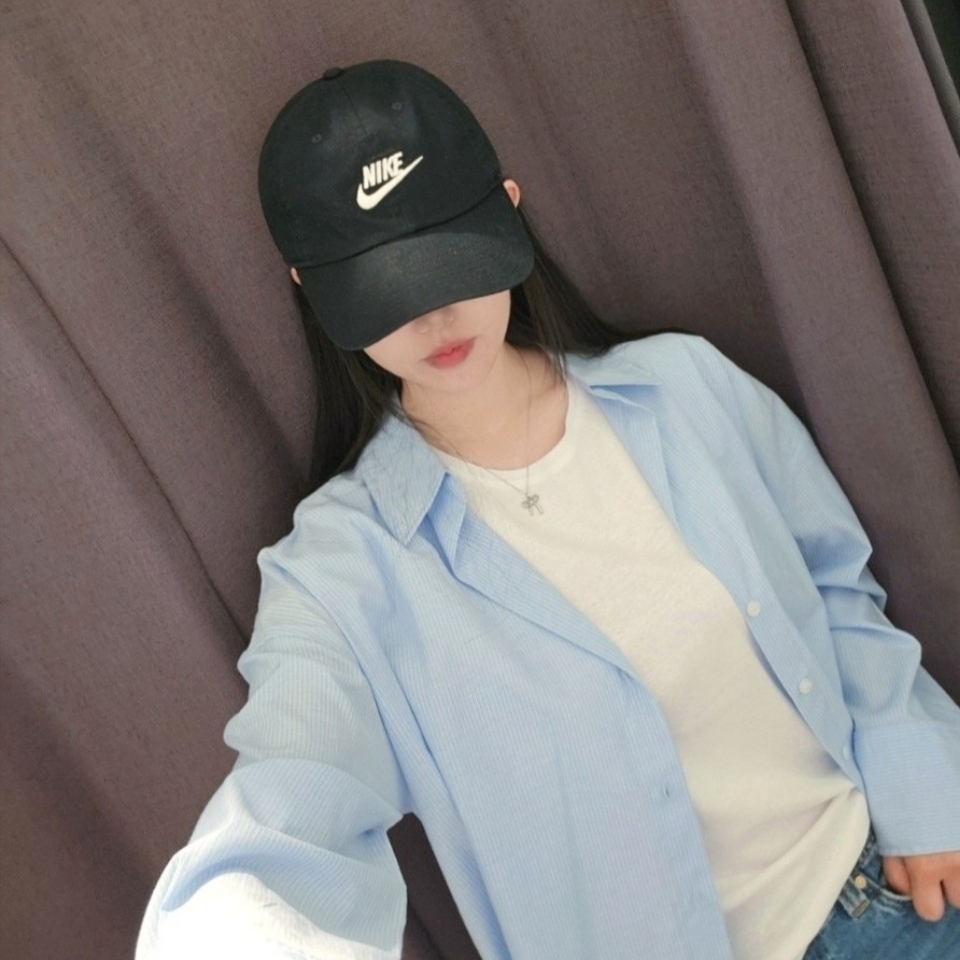 Nike Heritage 86 Futura Washed Cap Black White 착용 스타일 - 1