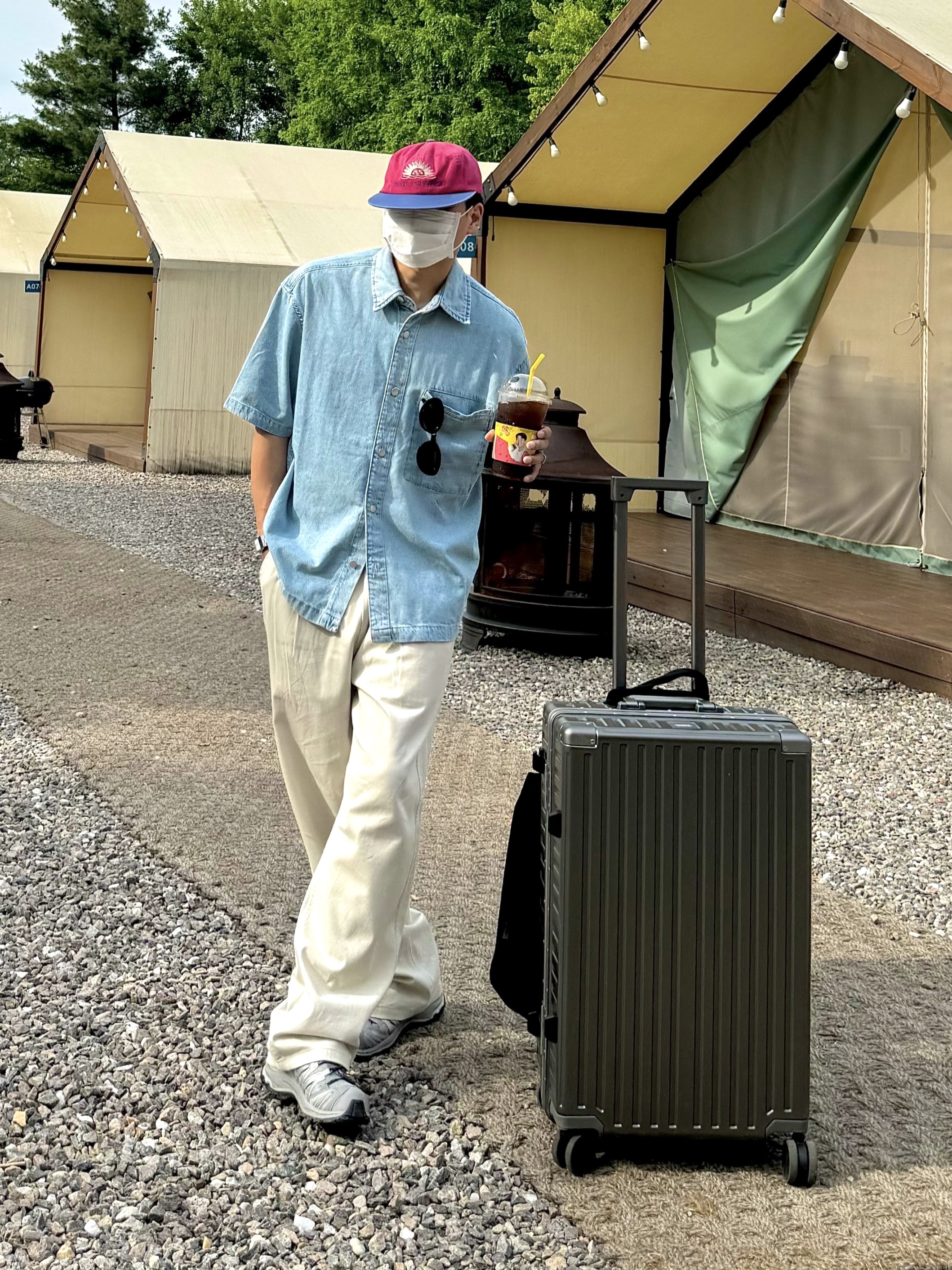 Hello Sunrise Two Tone Washed OG Logo Cap VTG Red & Ocean Blue, [30%적립] Polo Ralph Lauren Cotton Chino Ball Cap Cafe Tan 착용 스타일 - 3