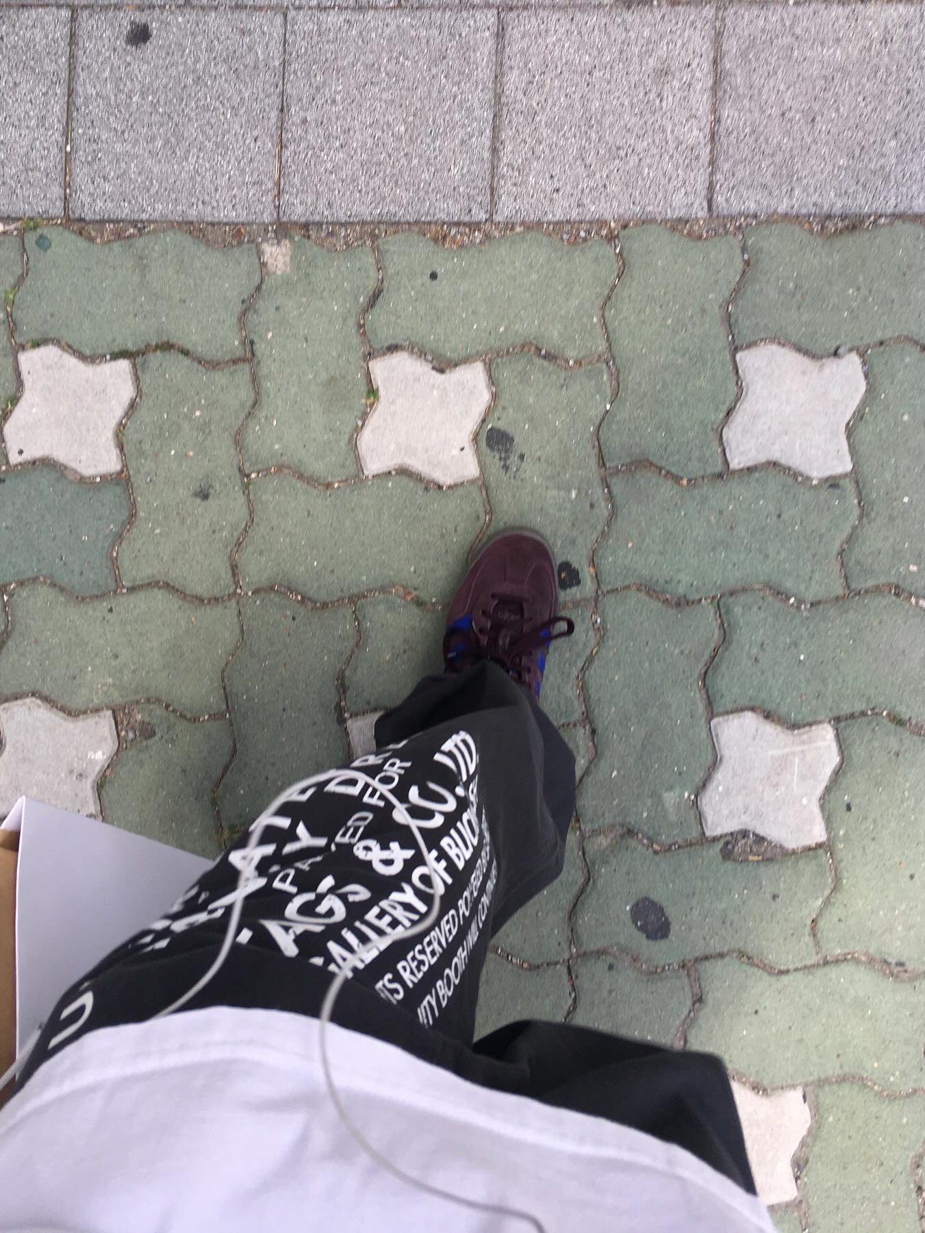 Safarispot Multi Skull Staright Cotton Pants Charcoal, Safarispot Multi Skull Staright Cotton Pants Gray 착용 스타일 - 3
