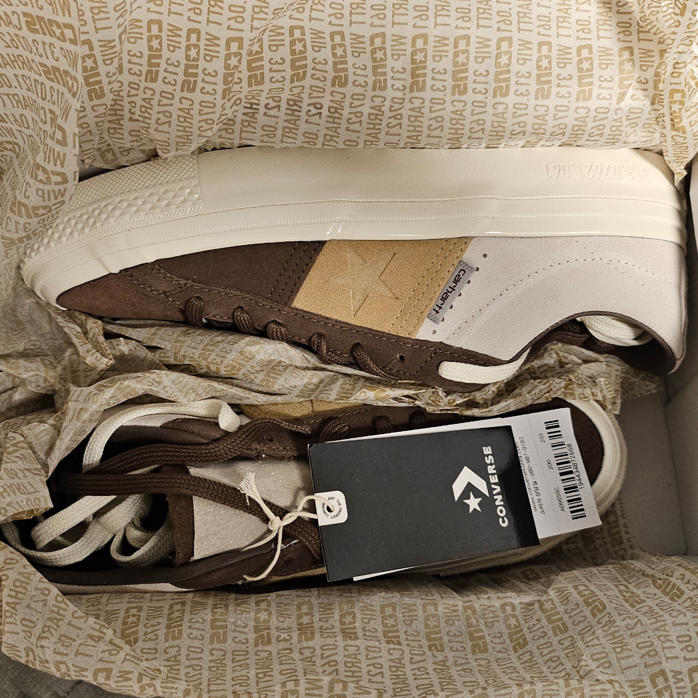 Converse Cons x Carhartt WIP One Star Academy Pro Ox Dark Earth Starfish 착용 스타일 - 2