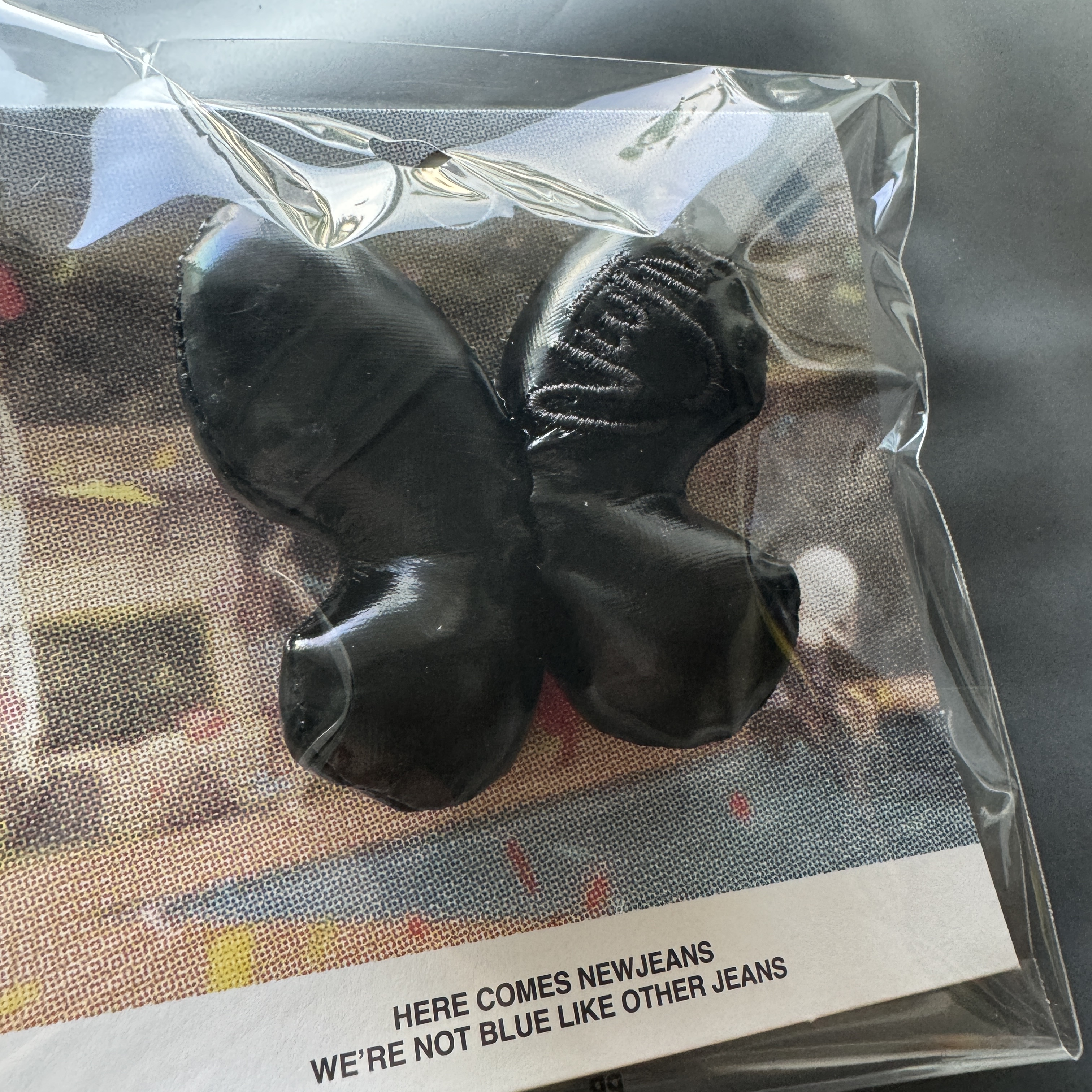 NewJeans x Coller Padded Butterfly Sticon Shade Black 착용 스타일