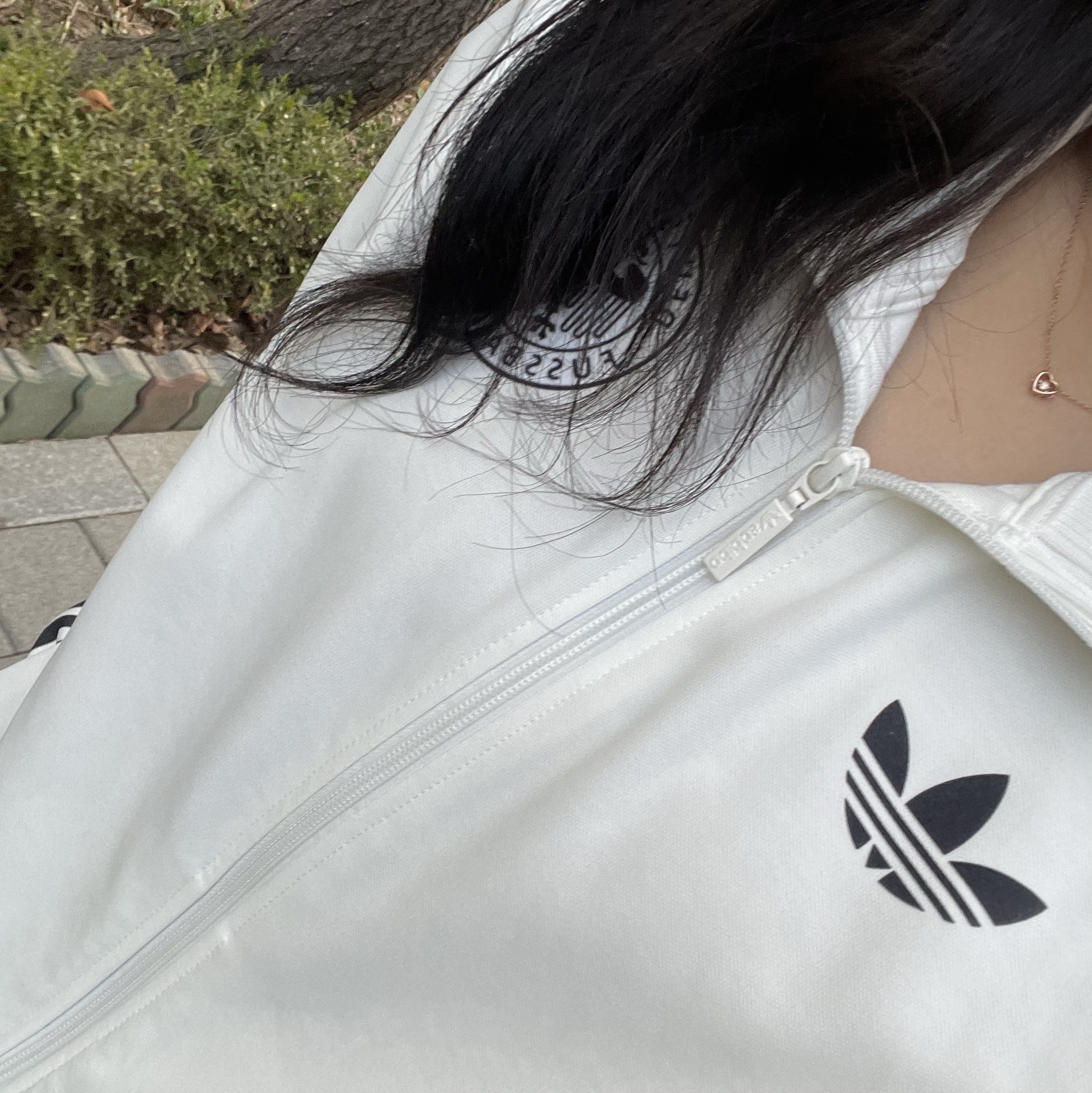 Adidas German Beckenbauer Track Top Off White - KR Sizing 착용 스타일 - 2