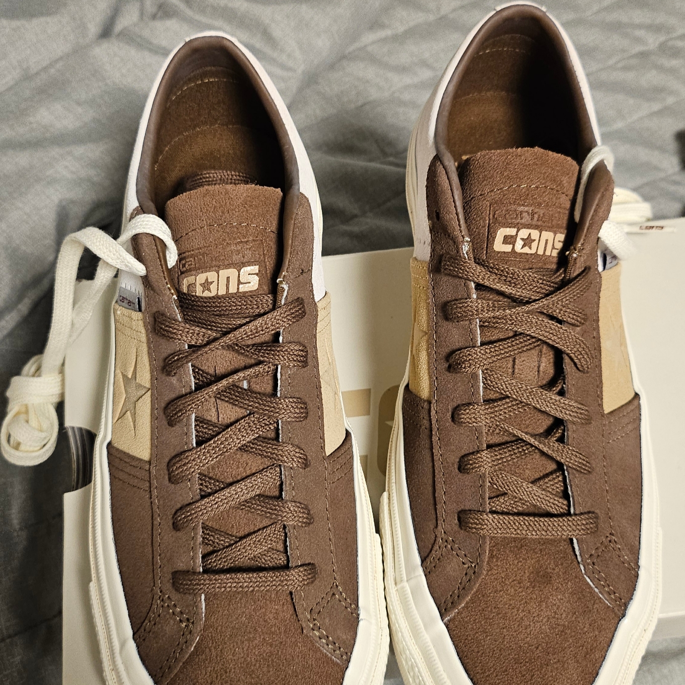 Converse Cons x Carhartt WIP One Star Academy Pro Ox Dark Earth Starfish 착용 스타일 - 3