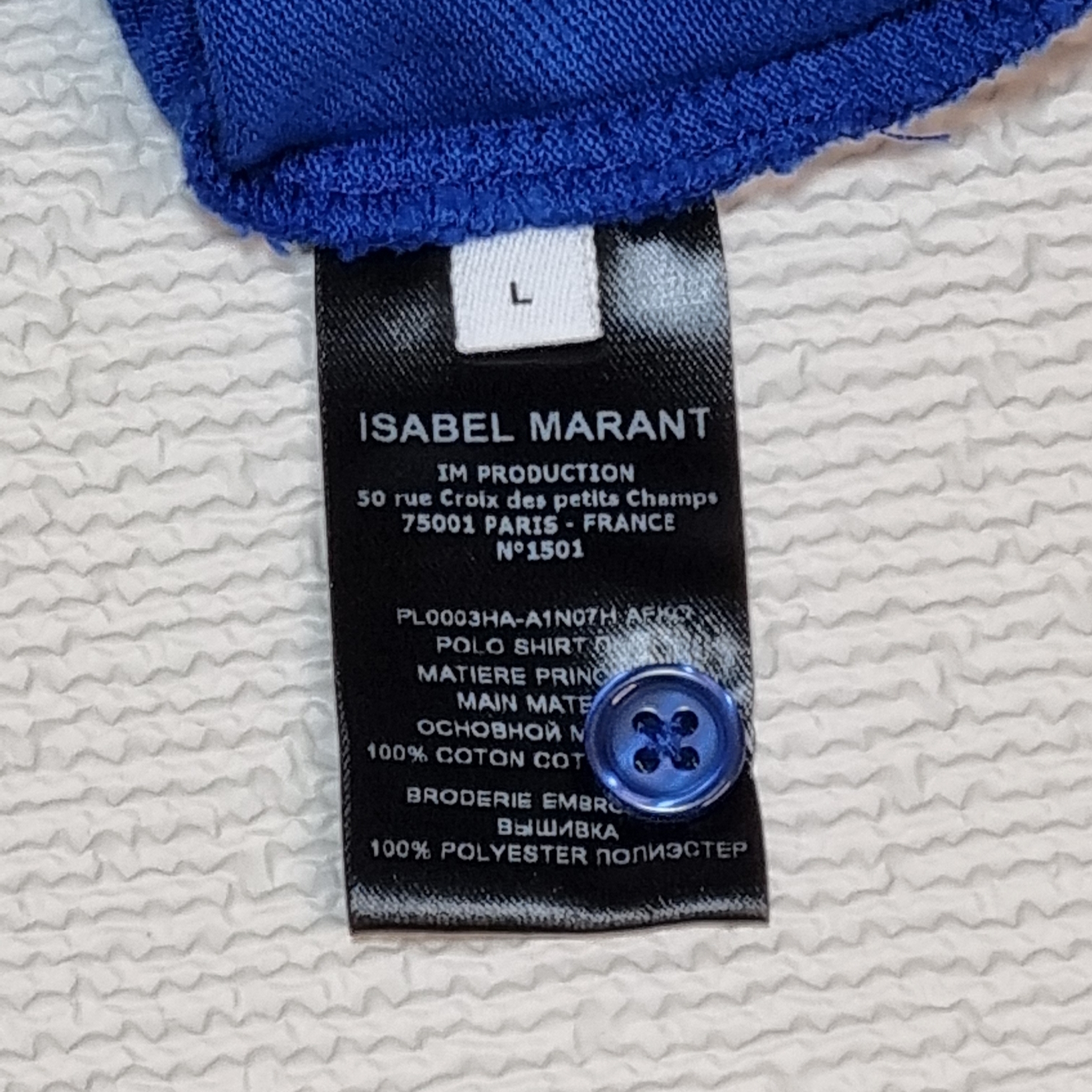 Isabel Marant Afko Polo Shirt Blue - 23SS 착용 스타일 - 2