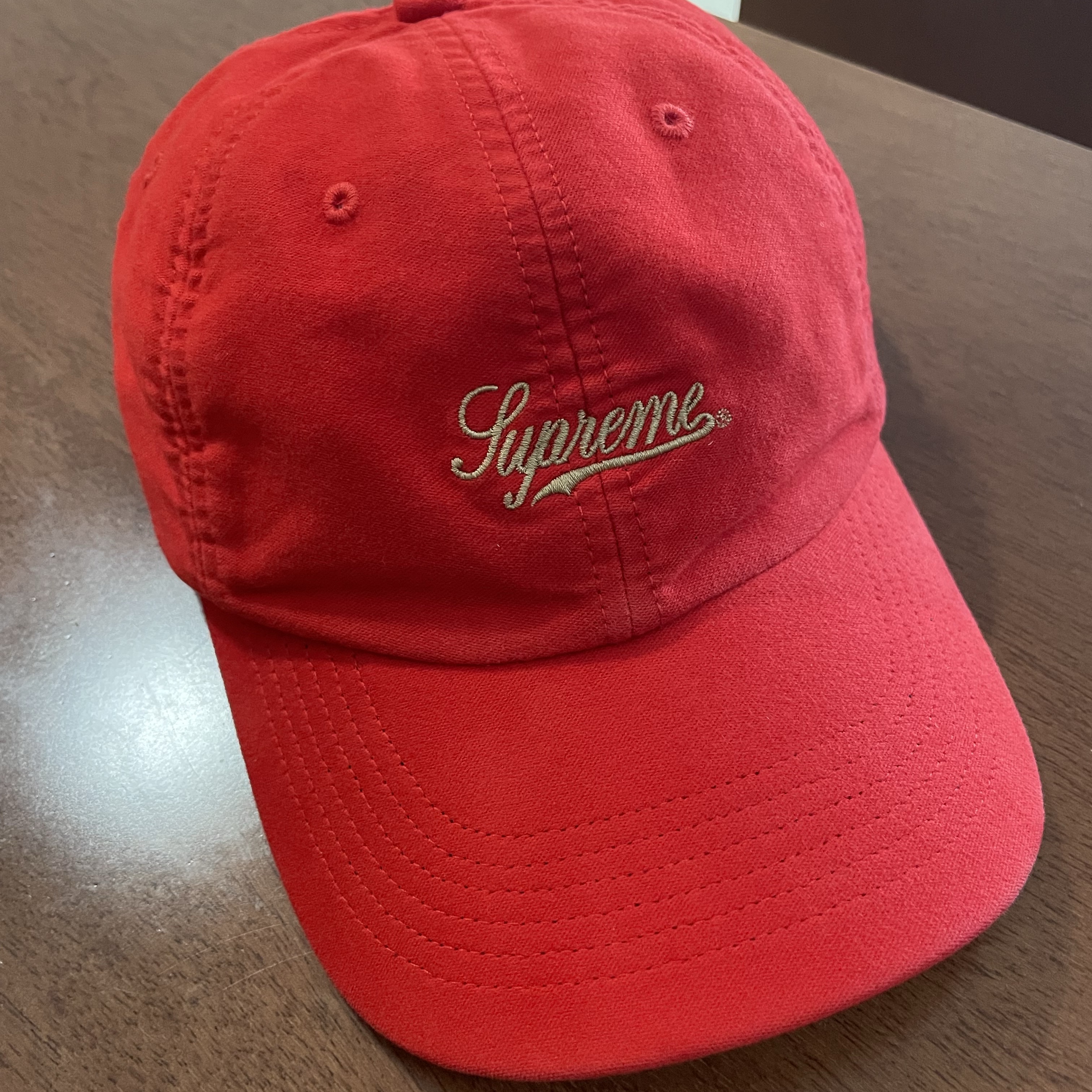Supreme Lightweight Moleskin 6-Panel Red - 24SS 착용 스타일 - 1