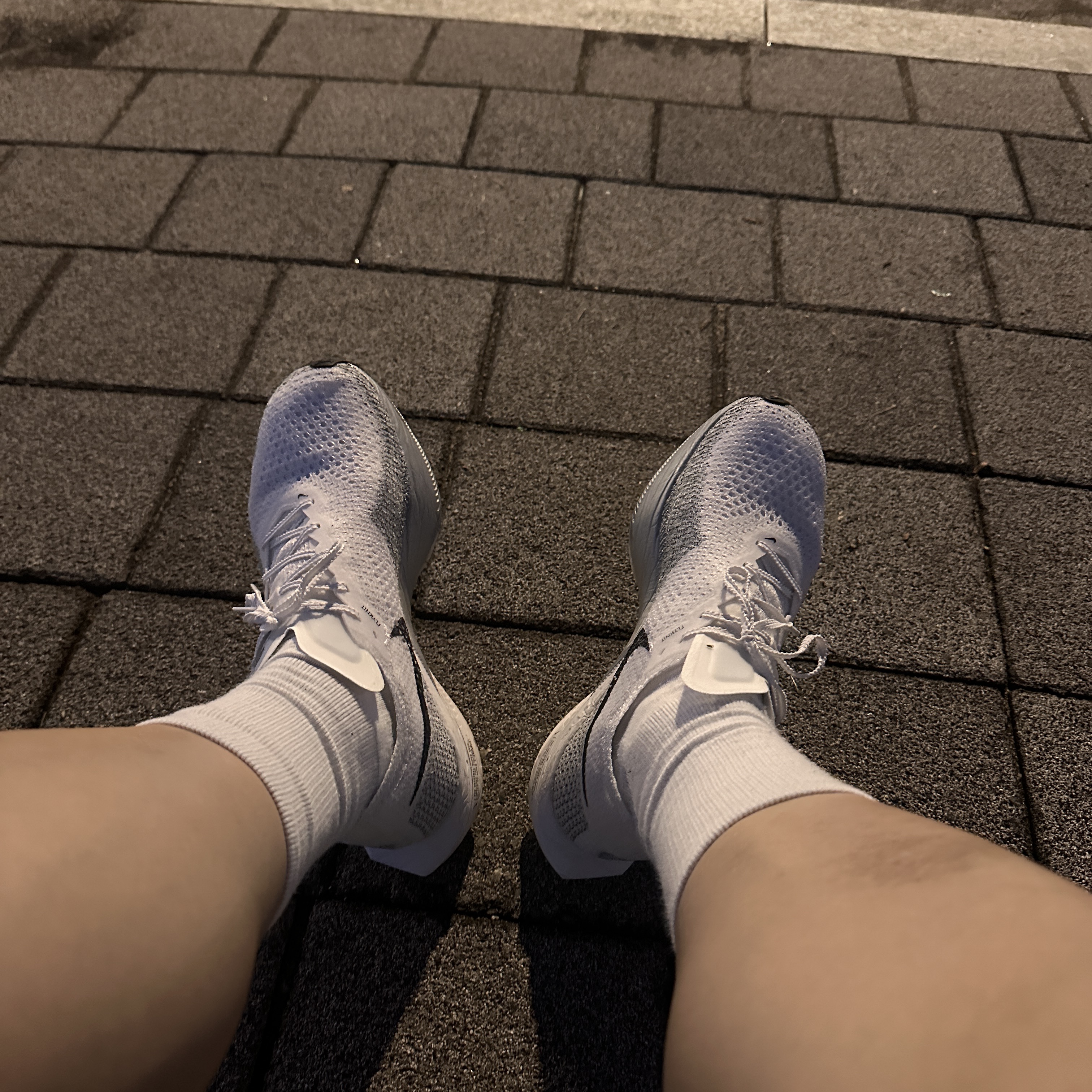 Nike ZoomX Vaporfly Next% 3 White Grey 착용 스타일