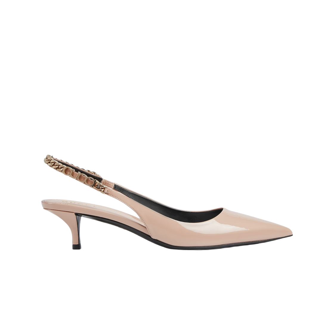 (W) Gucci Signoria Slingback Pump Light Beige Patent Leather 상세 이미지 1