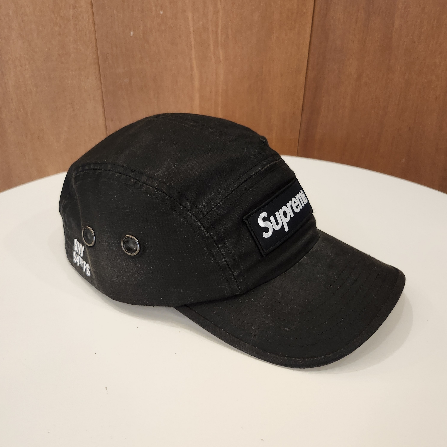 Supreme Military Camp Cap Black - 22FW 착용 스타일