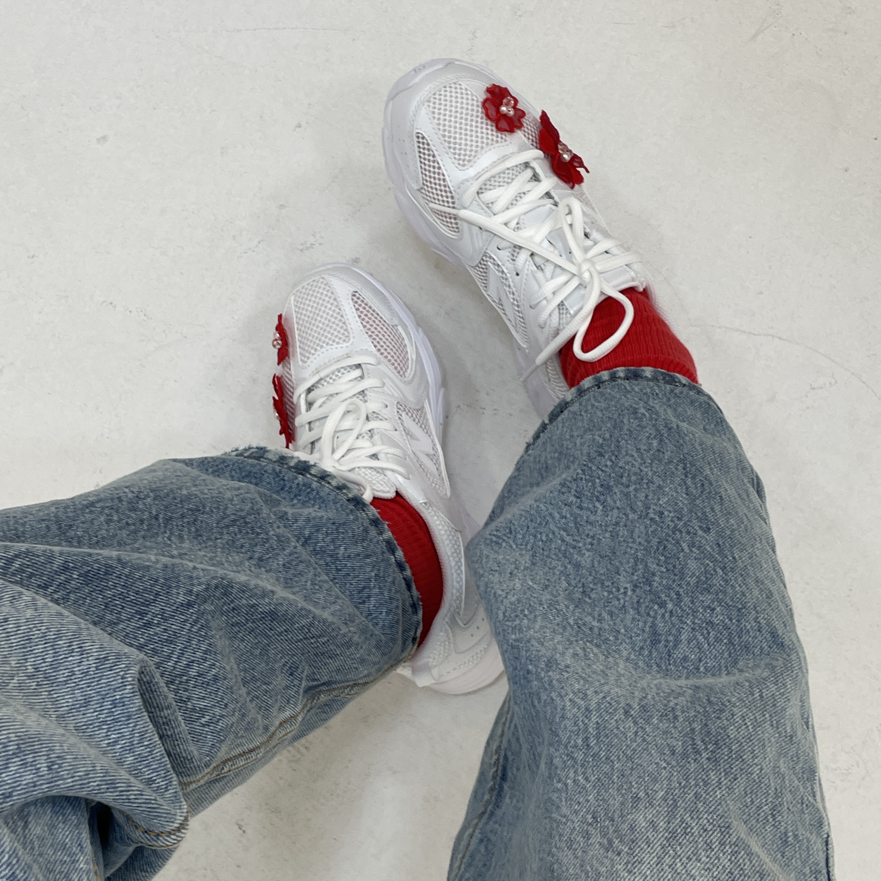 New Balance 530 White 착용 스타일 - 3
