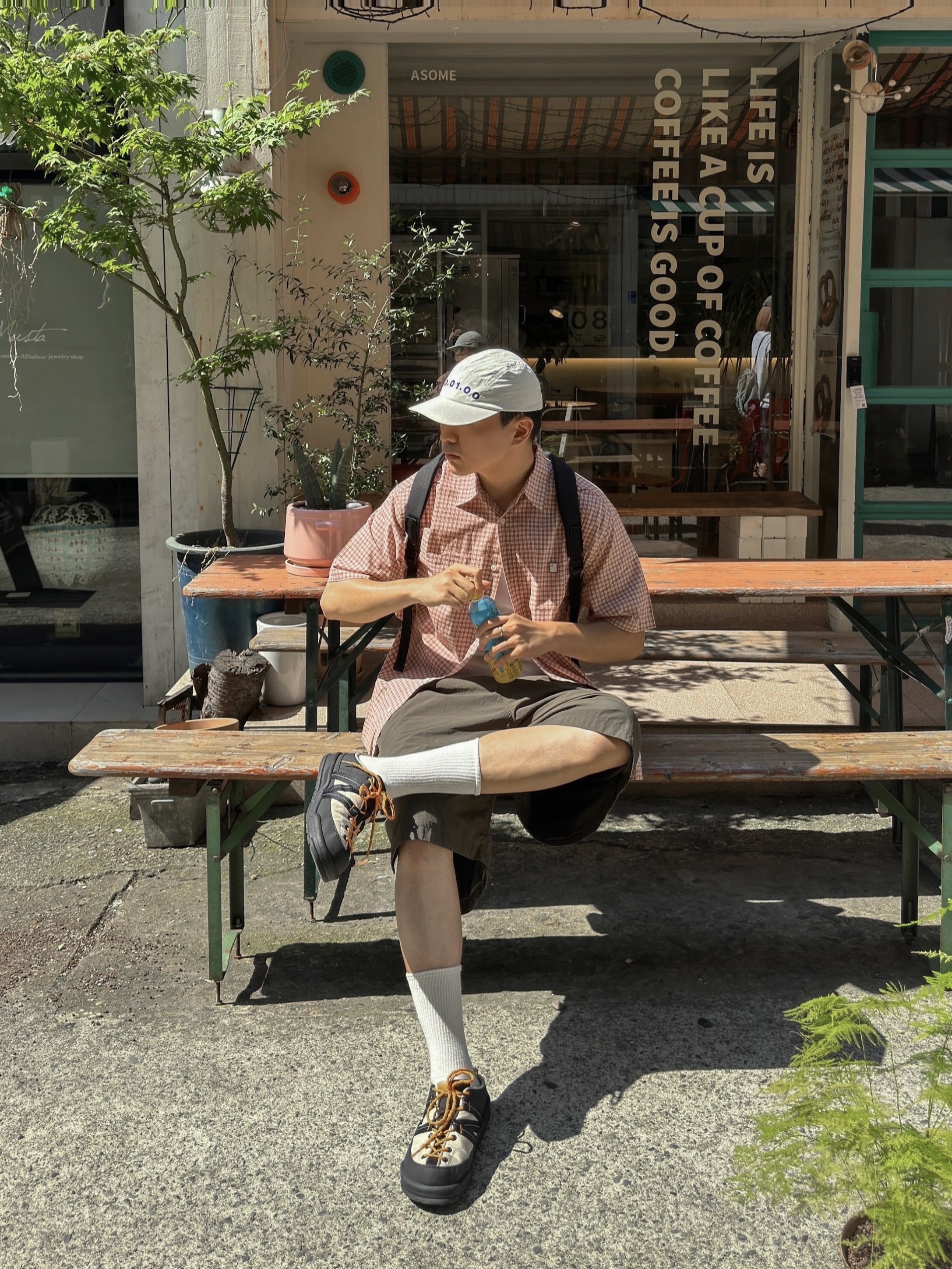 New Balance CRV Mule V2 Yellow, Opening Project Numbering Camp Cap Off White 착용 스타일 - 2