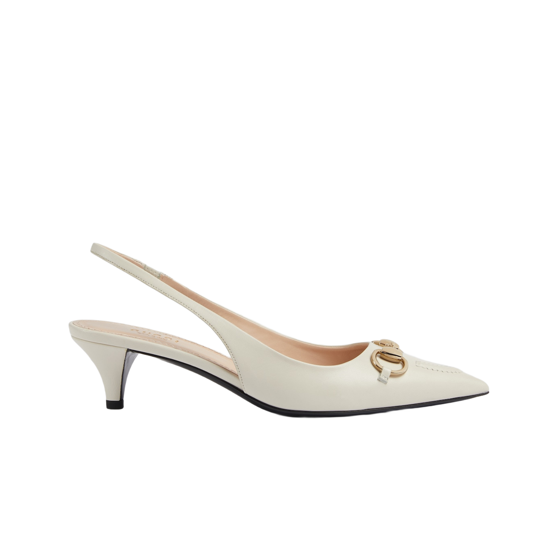 (W) Gucci Horsebit Slingback Pump White Leather 상세 이미지 1