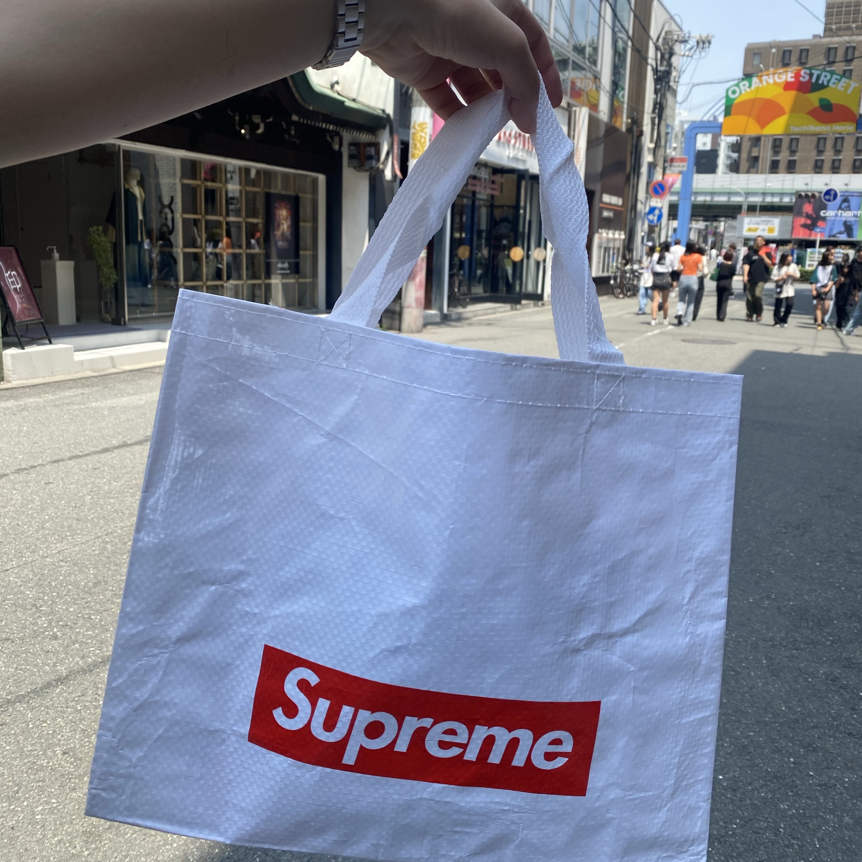 Supreme Washed Chino Twill Camp Cap Black - 24SS 착용 스타일 - 2