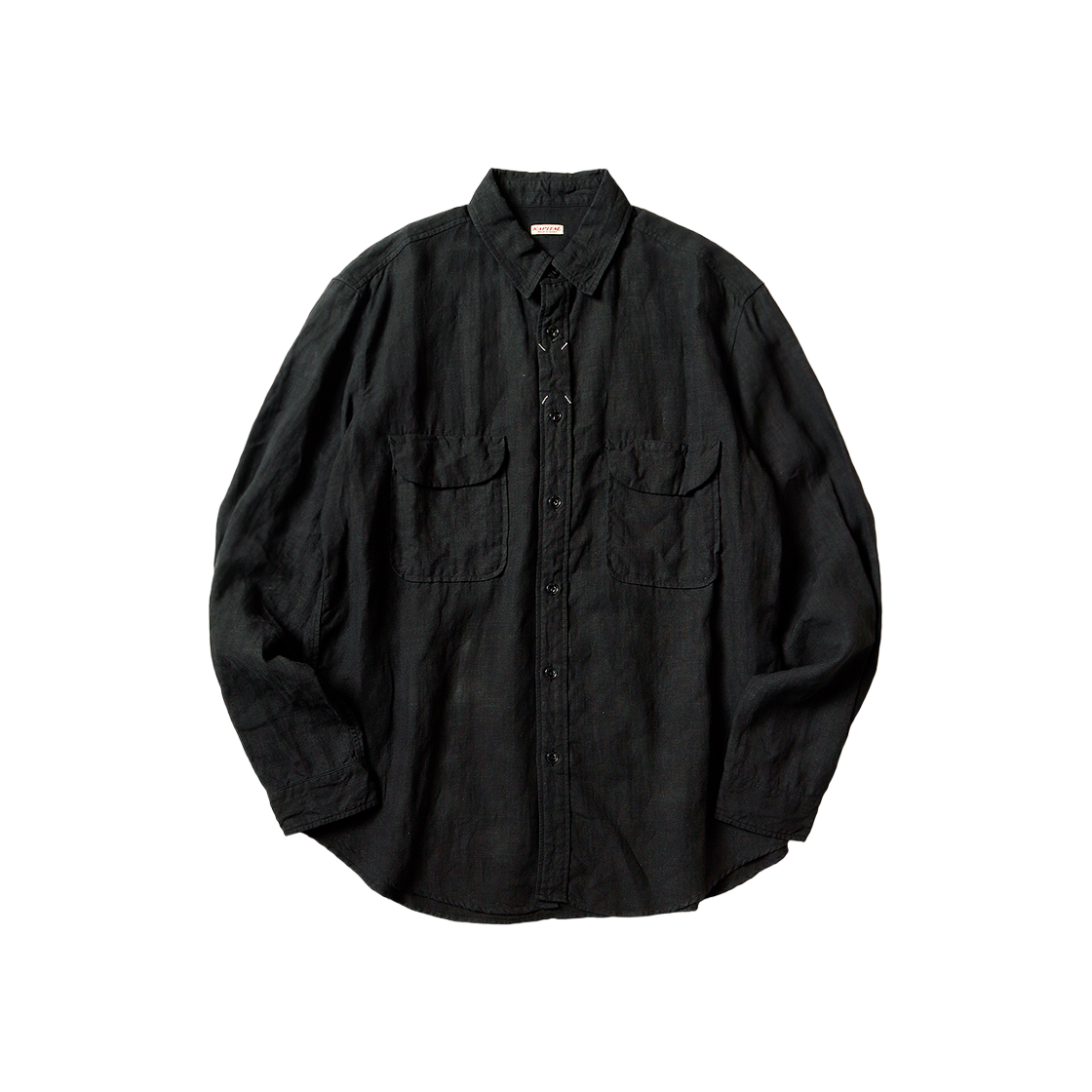 Kapital Linen Clip Shirt Black 상세 이미지 1