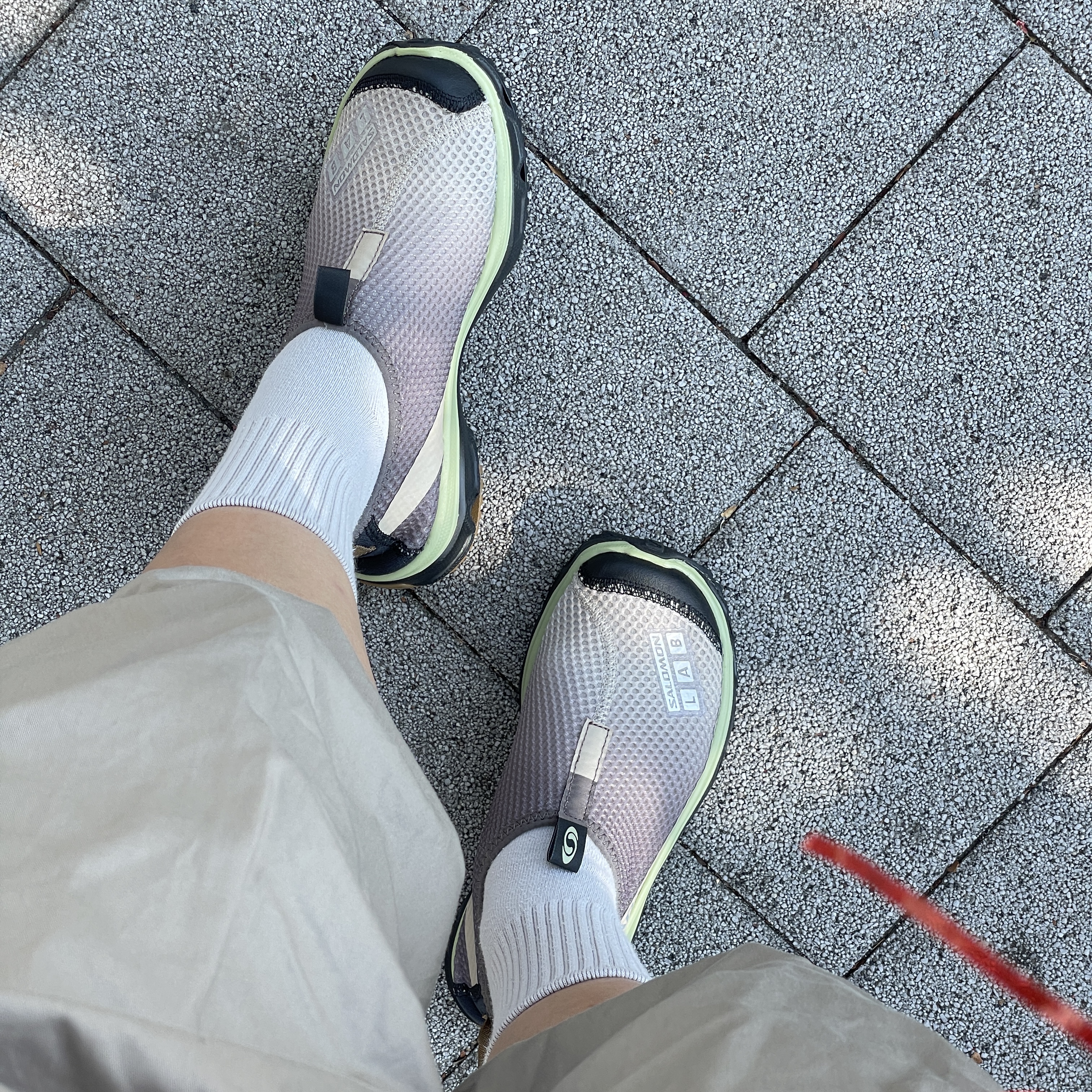 Salomon RX Moc 3.0 Feather Gray Plum Kitten 착용 스타일 - 2
