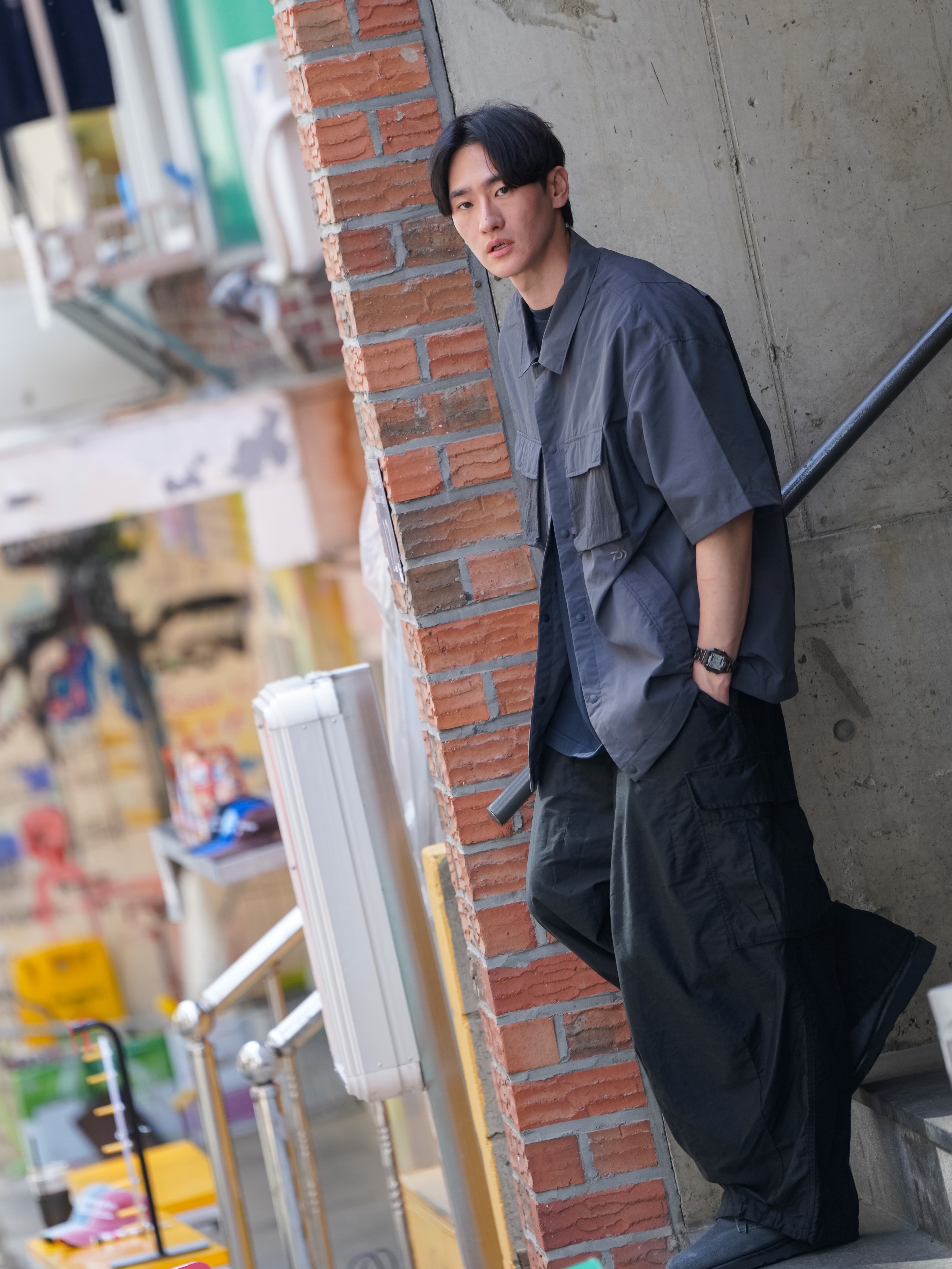 Needles H.D. BDU Pants Black 착용 스타일 - 2