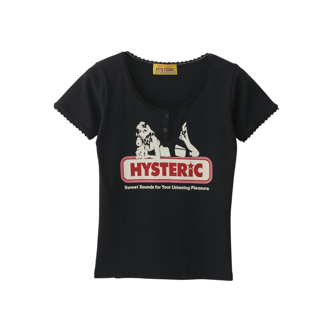 新品 HYSTERIC GLAMOUR SWEET SOUNDS チビTシャツ白 HYSTERIC GLAMOUR tシャツ SWEET SOUNDS チビTシャツ レディース