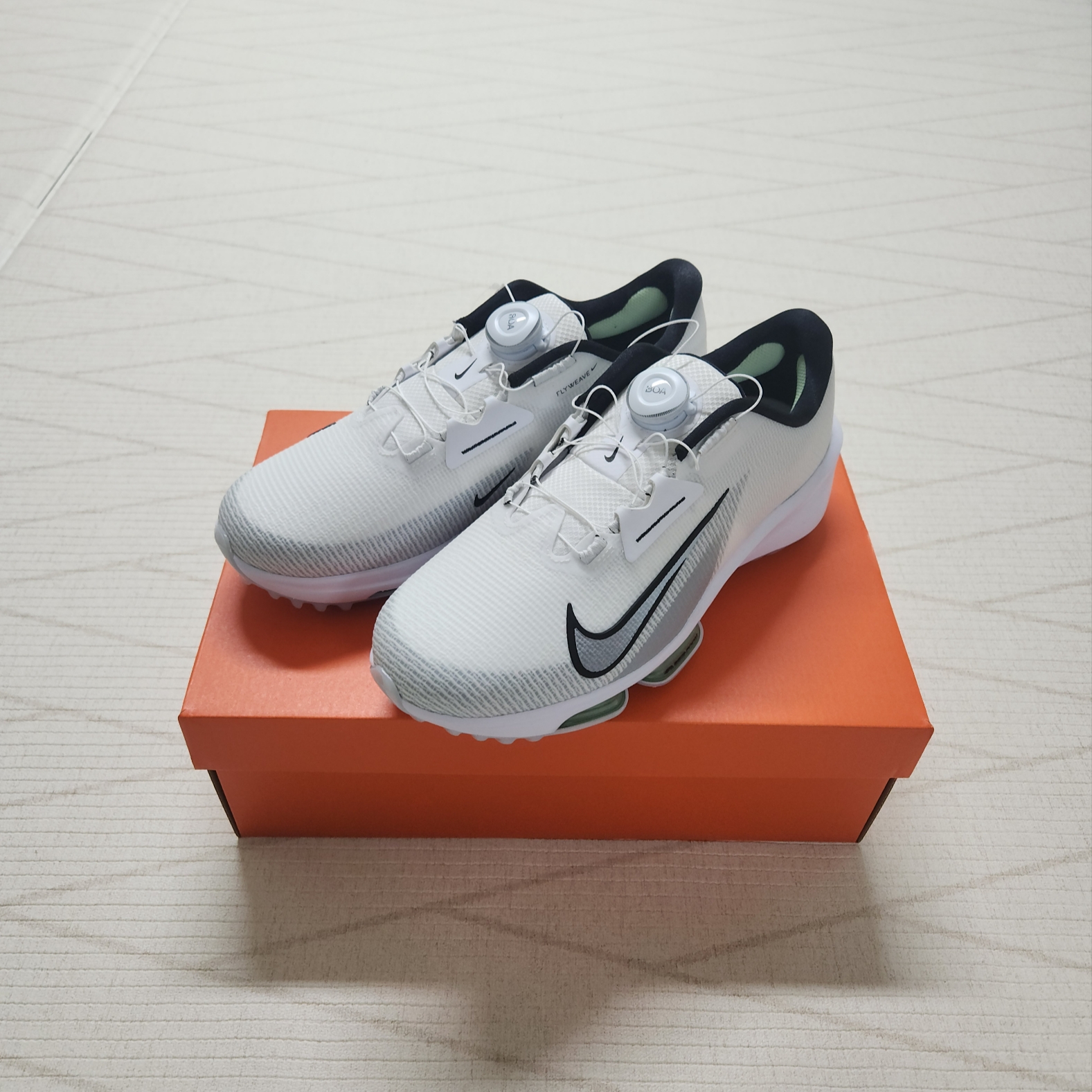 Nike Air Zoom Infinity Tour NEXT% Boa Wide White Grey Fog 착용 스타일 - 1