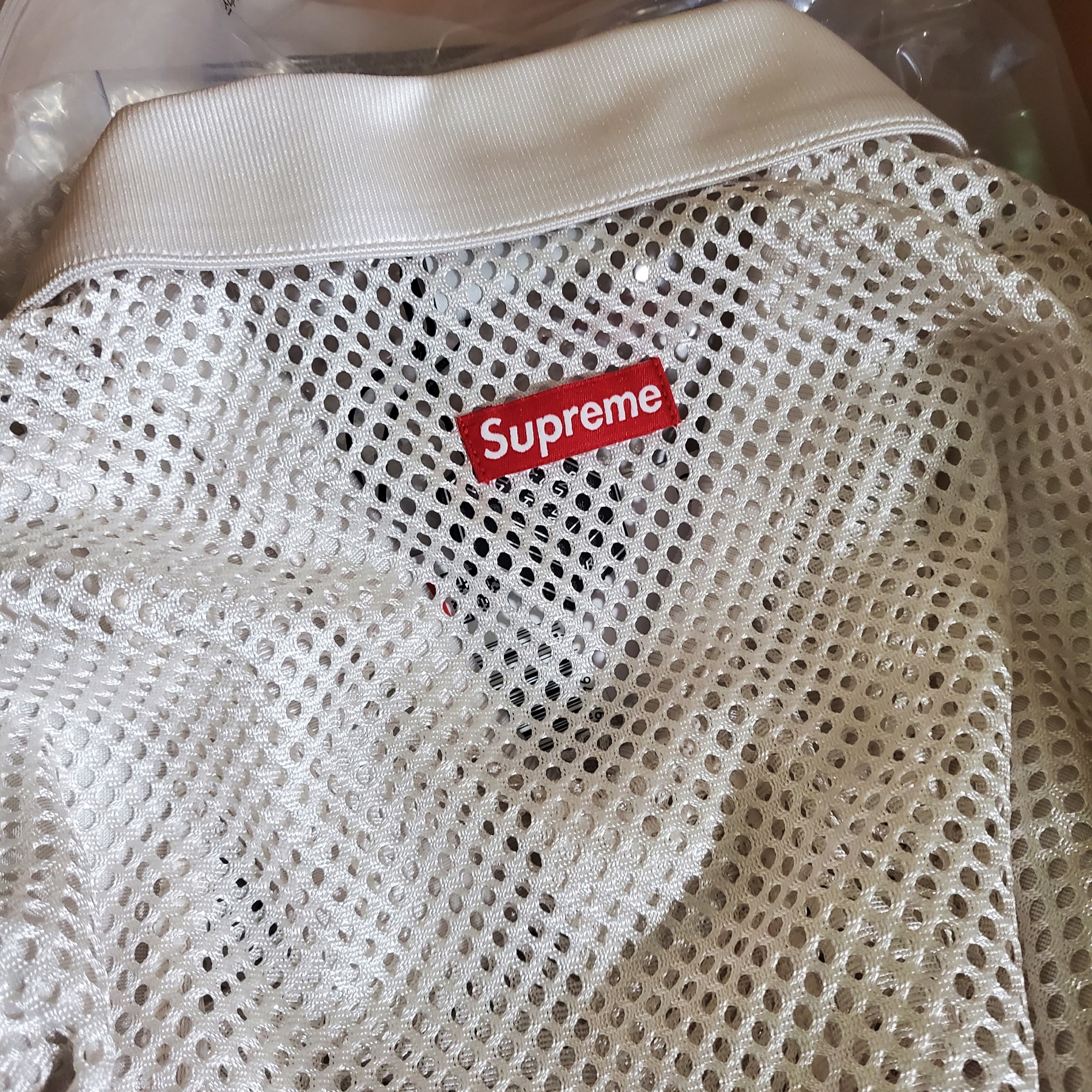 Supreme x Nike Mesh S/S Shirt White - 24SS 착용 스타일