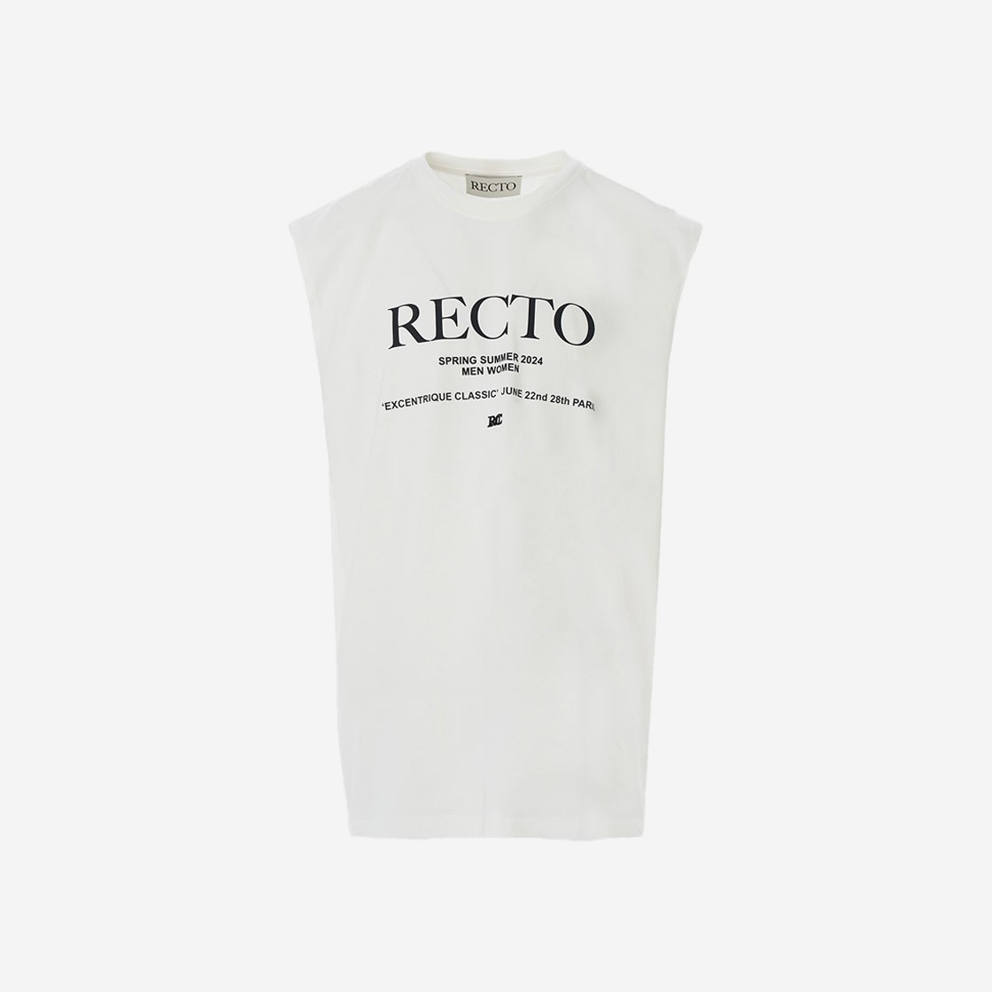 Recto Seasonal Logo Printed Sleeveless Top Off White 상세 이미지 1