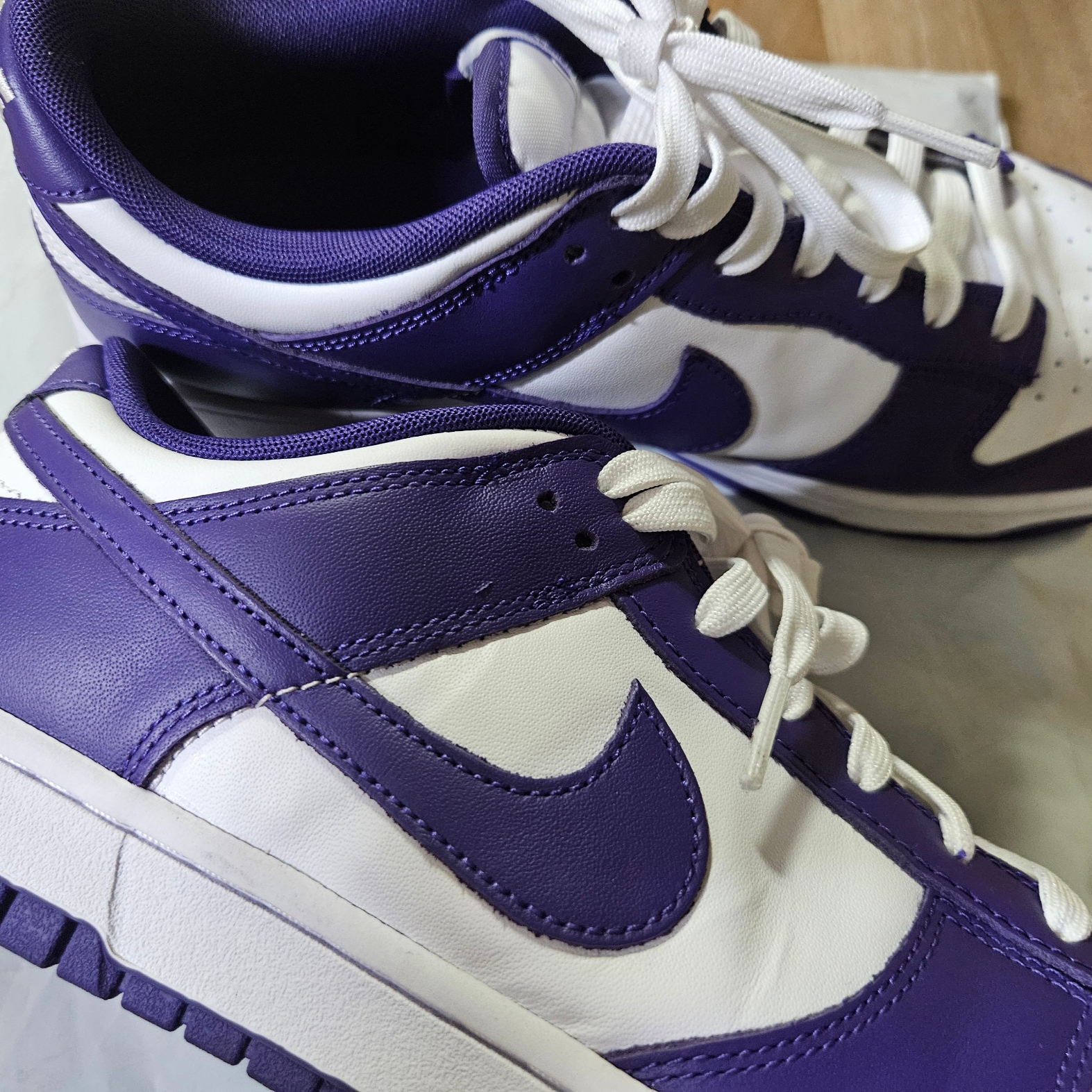 Nike Dunk Low Retro Championship Court Purple 착용 스타일