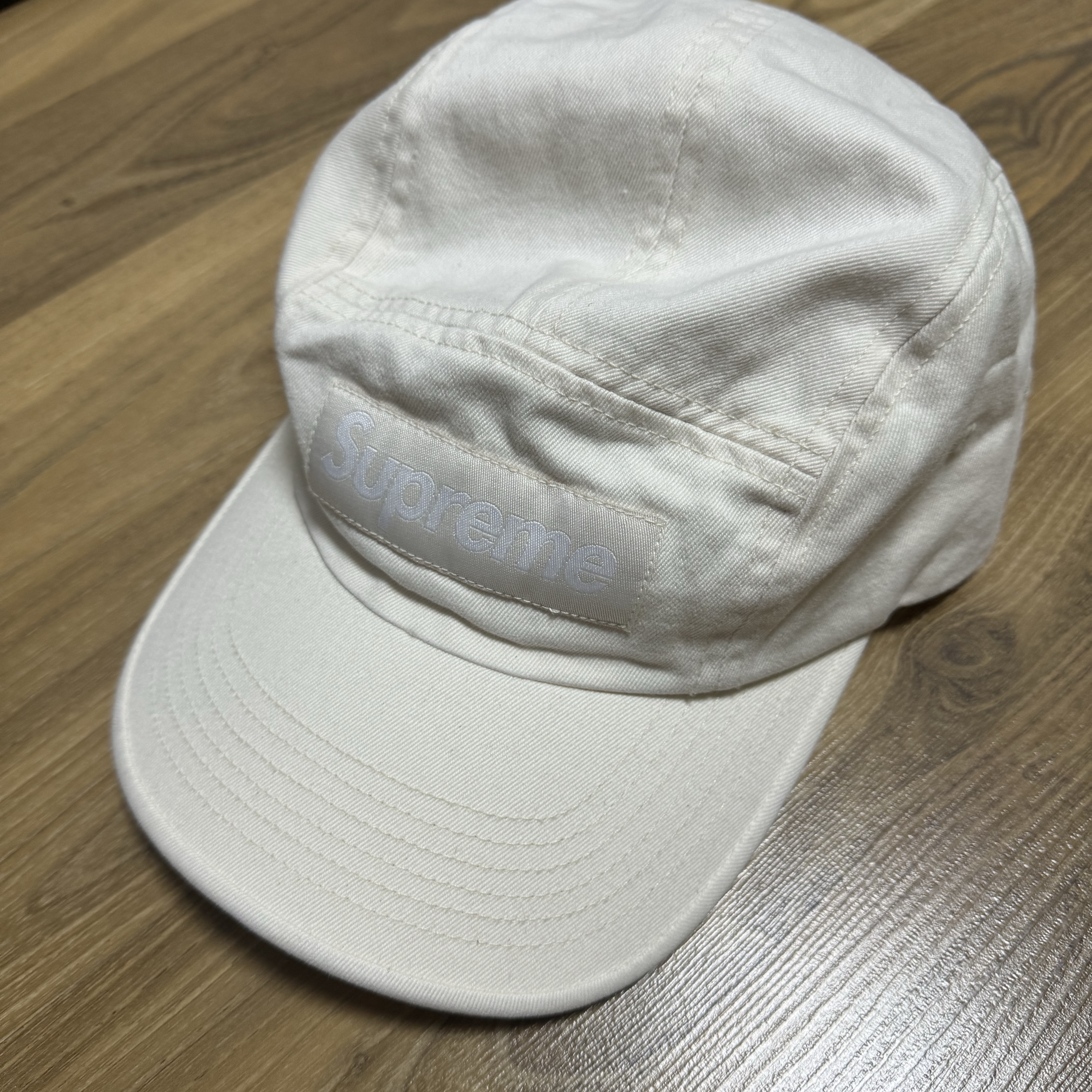 Supreme Washed Chino Twill Camp Cap Natural - 21FW 착용 스타일