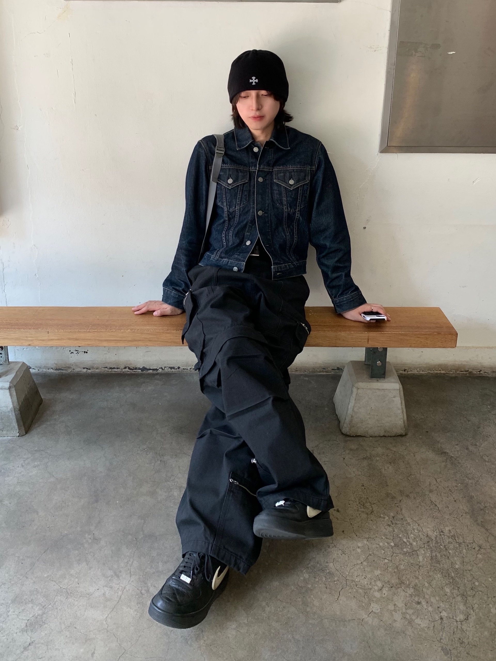 Nike x Ambush Air Force 1 Low SP Black 착용 스타일 - 3