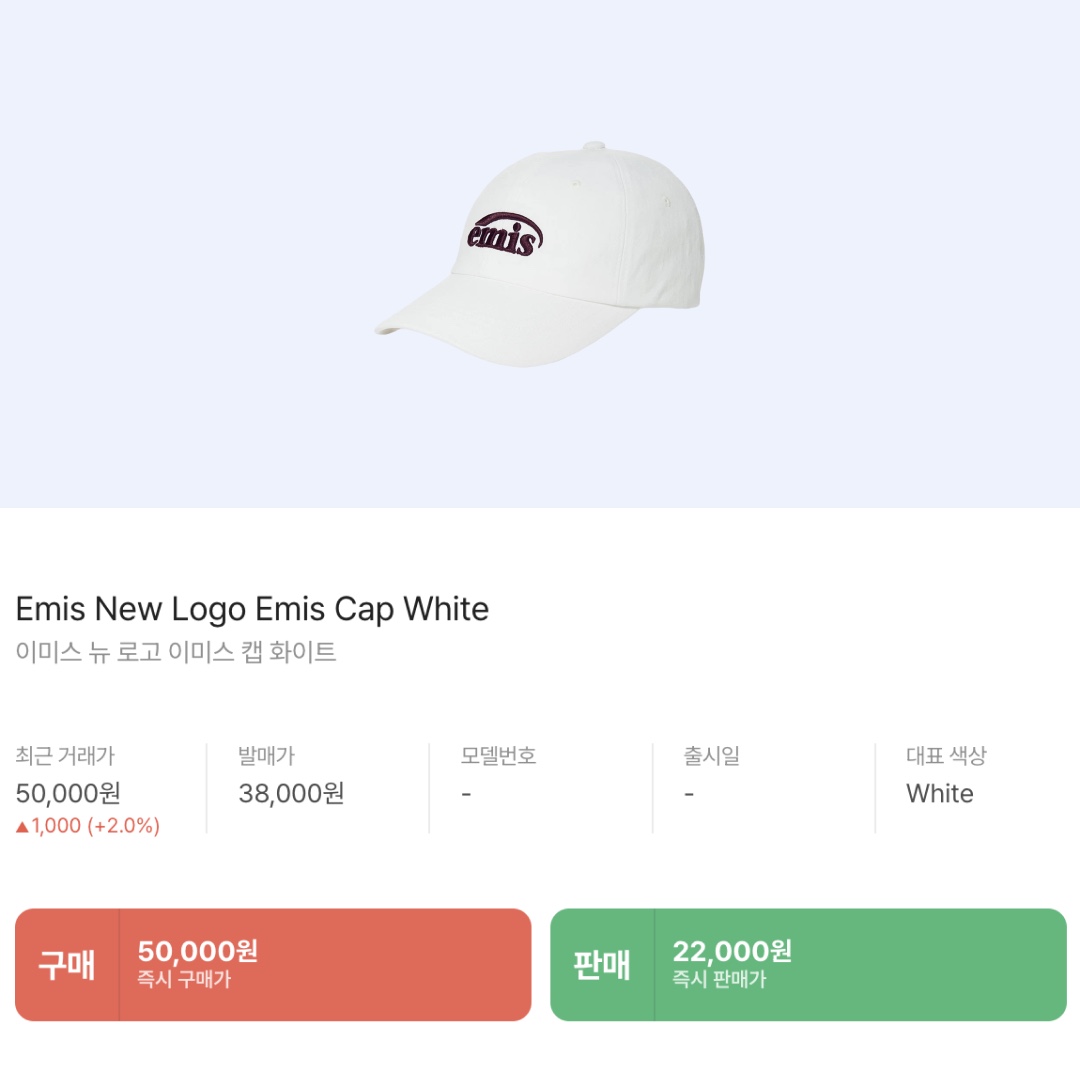 Emis New Logo Emis Cap White 착용 스타일 - 2