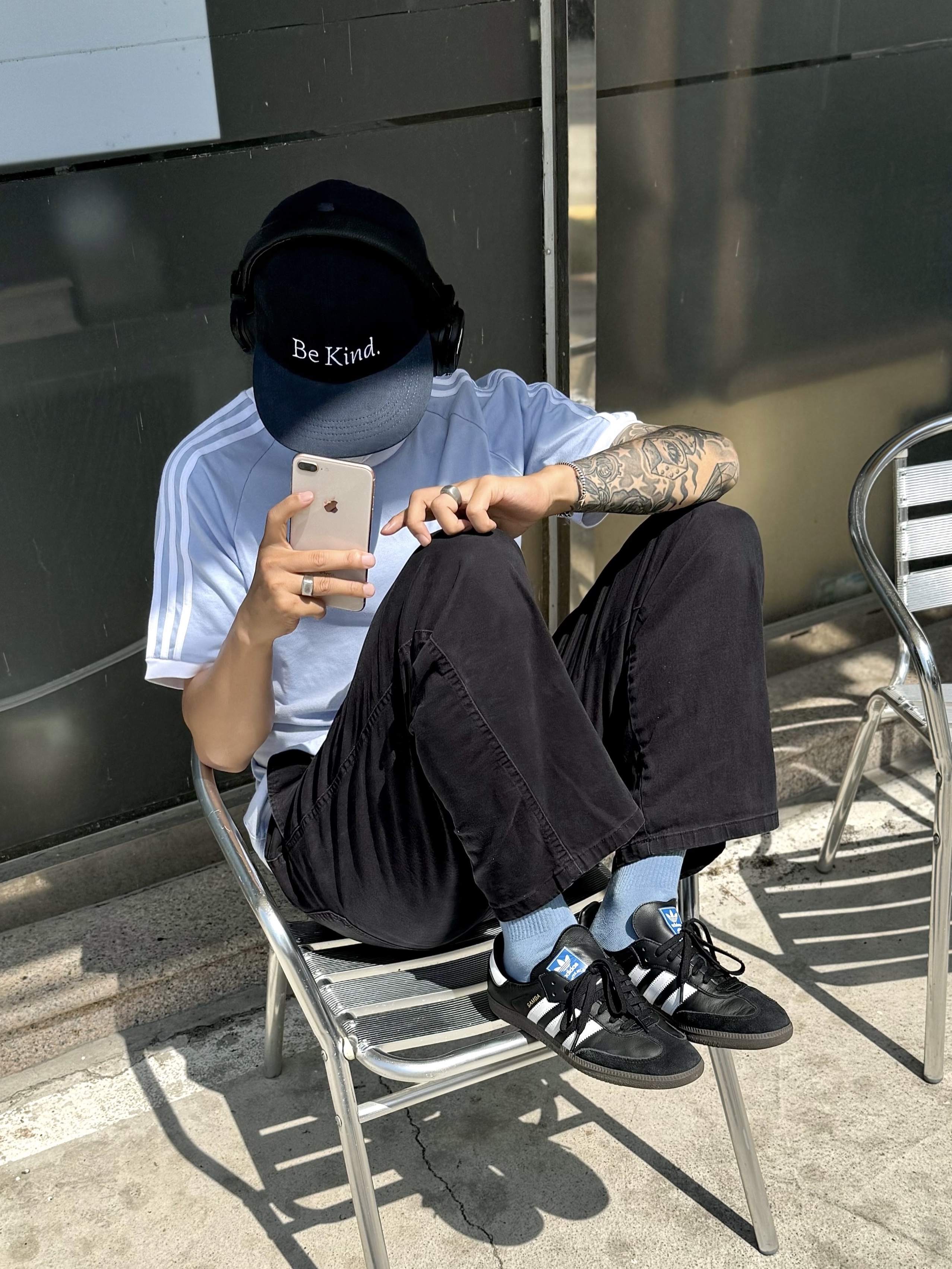 Adidas Samba OG Black White Gum 착용 스타일 - 1
