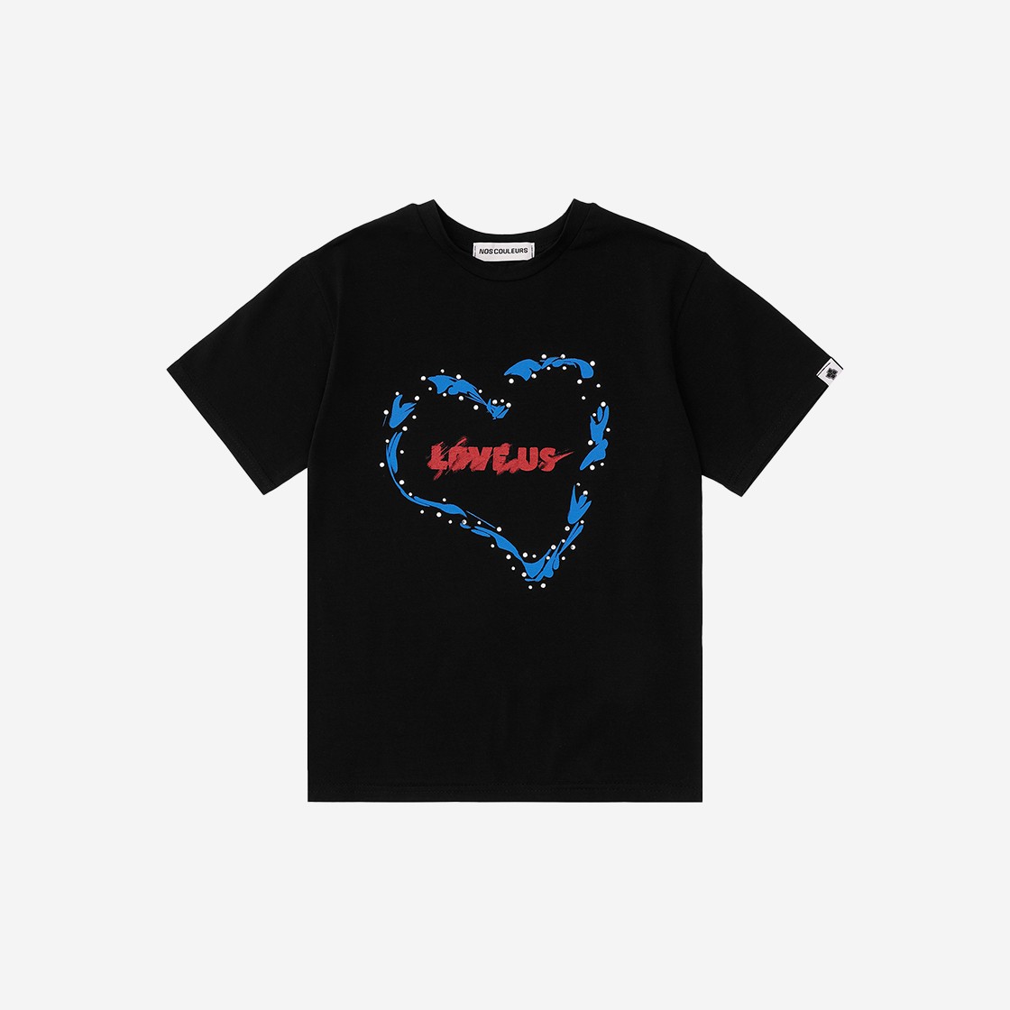 Nos Couleurs Woman Love Us T-Shirt Black 상세 이미지 1